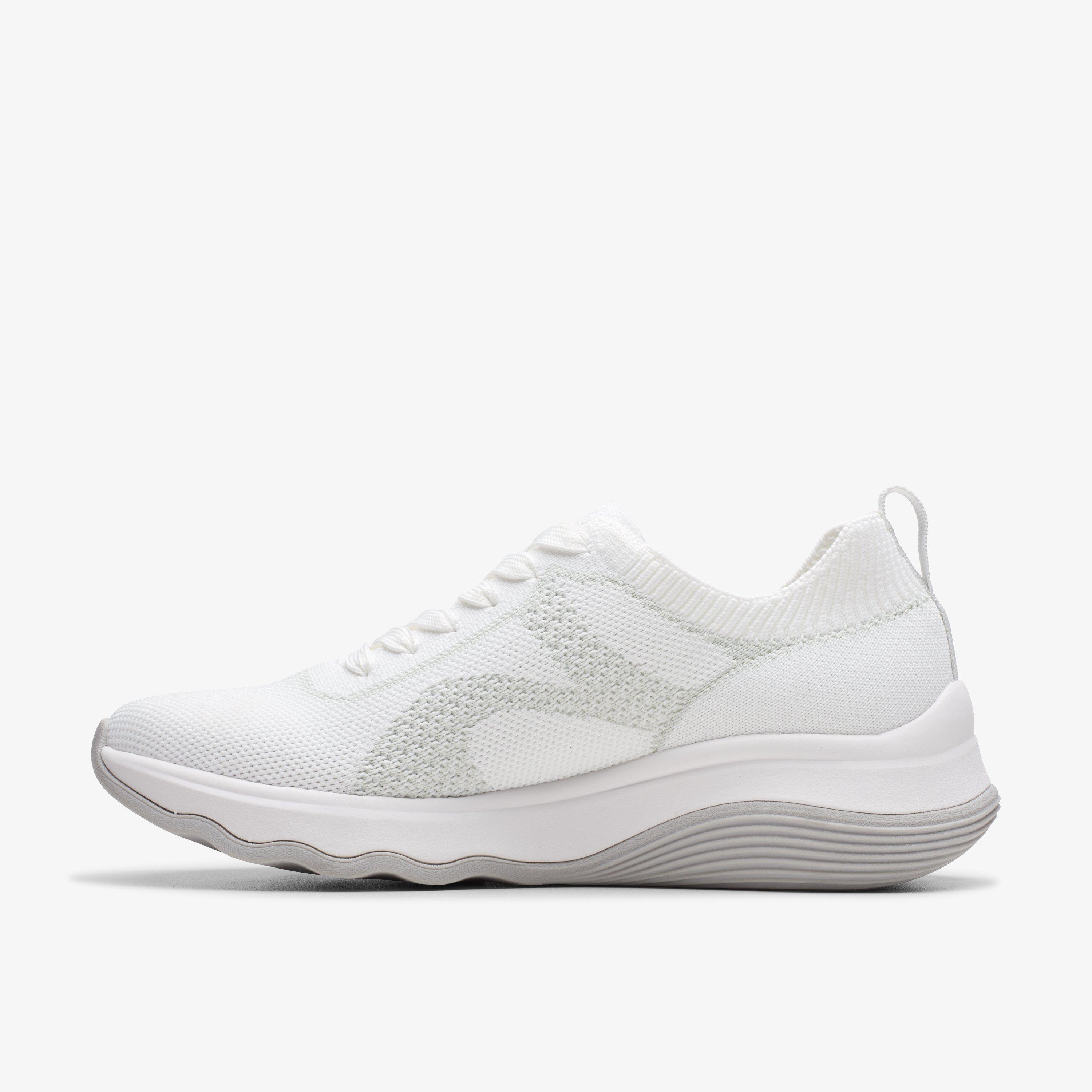 Circuit Tie White Knit Trainers, view 2 of 6
