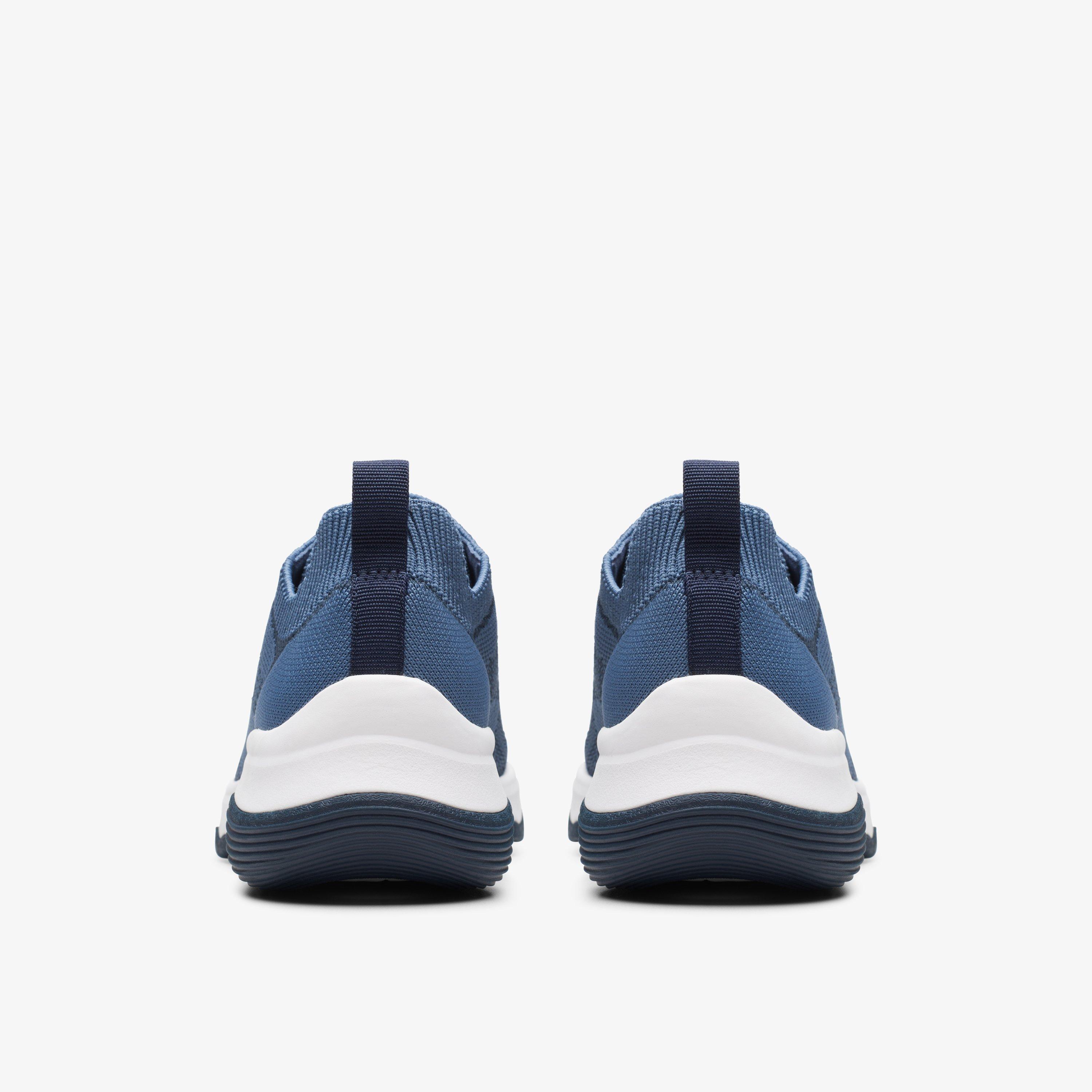 Circuit Tie Denim Blue Knit Trainers, view 5 of 6
