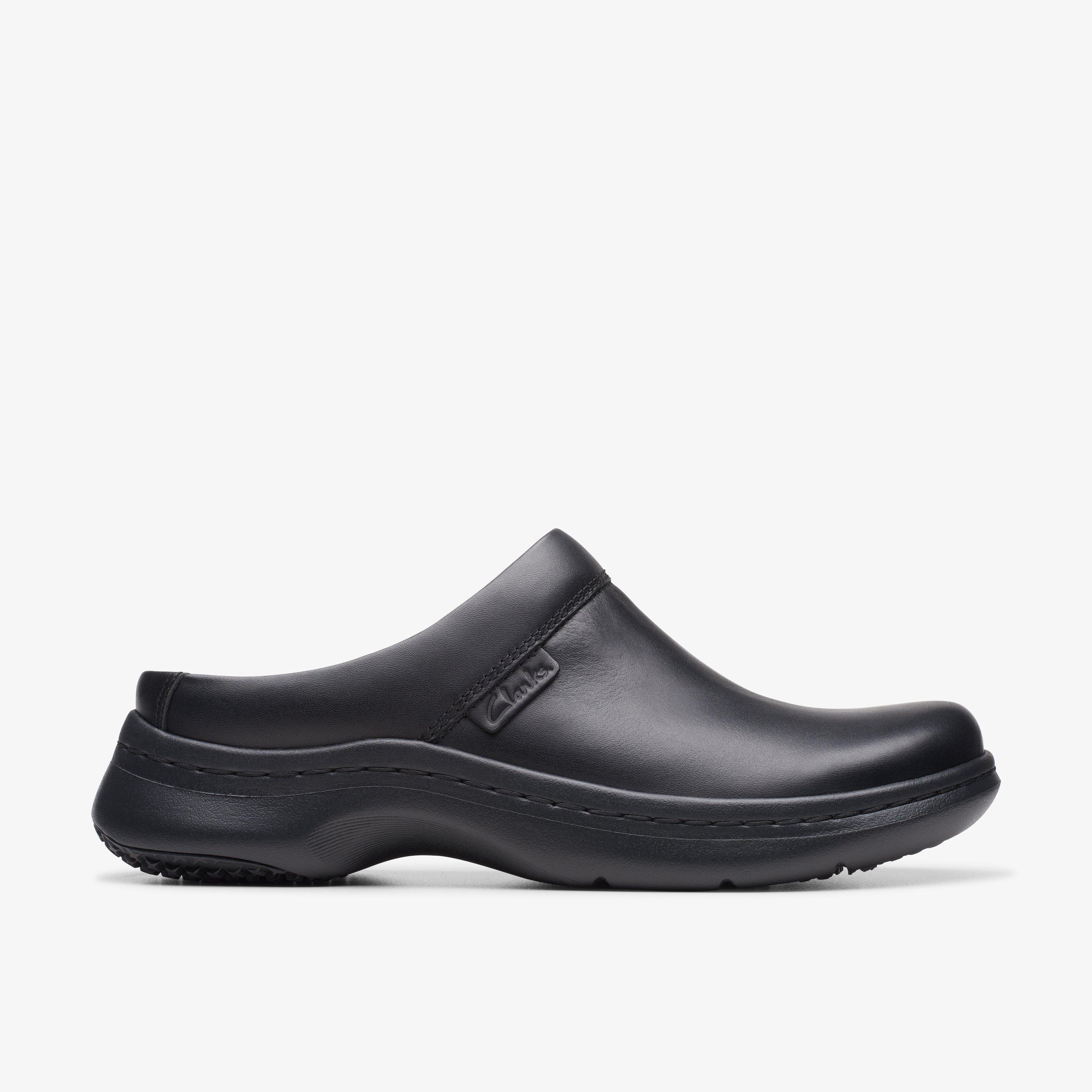 Clarks Women s Clarks Pro Clog Black Leather 7 M