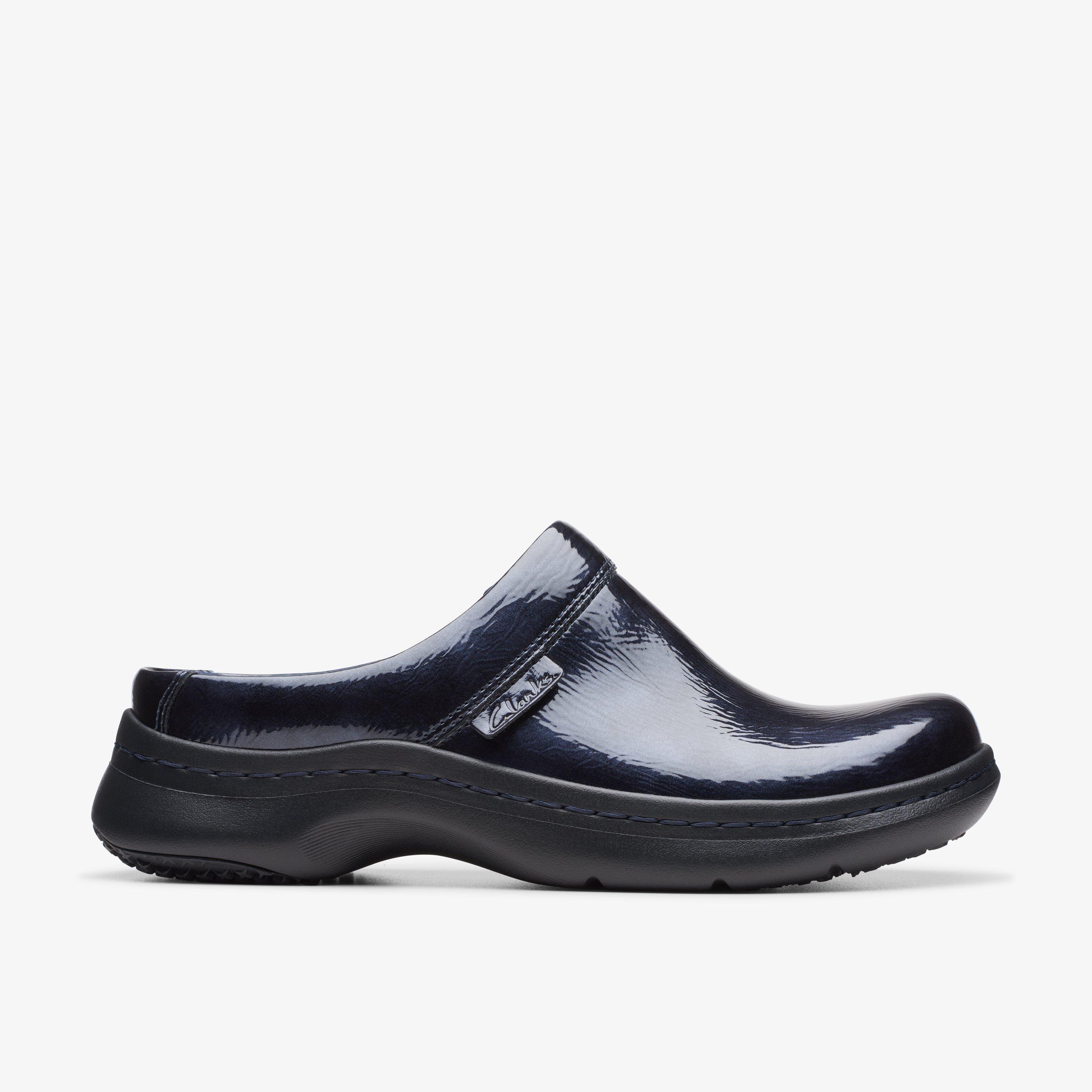 Clarks shop navy clogs