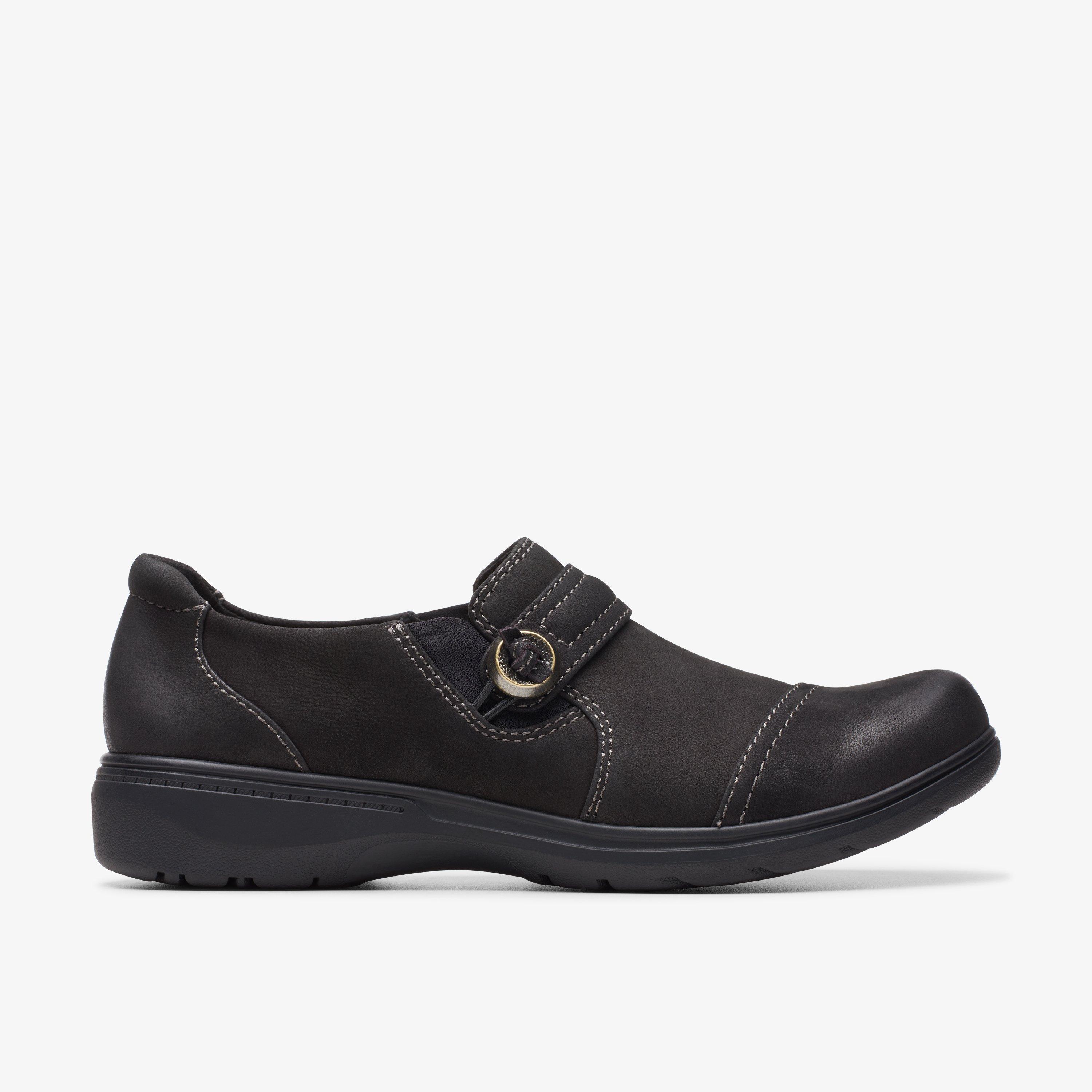 Clarks black slip on best sale