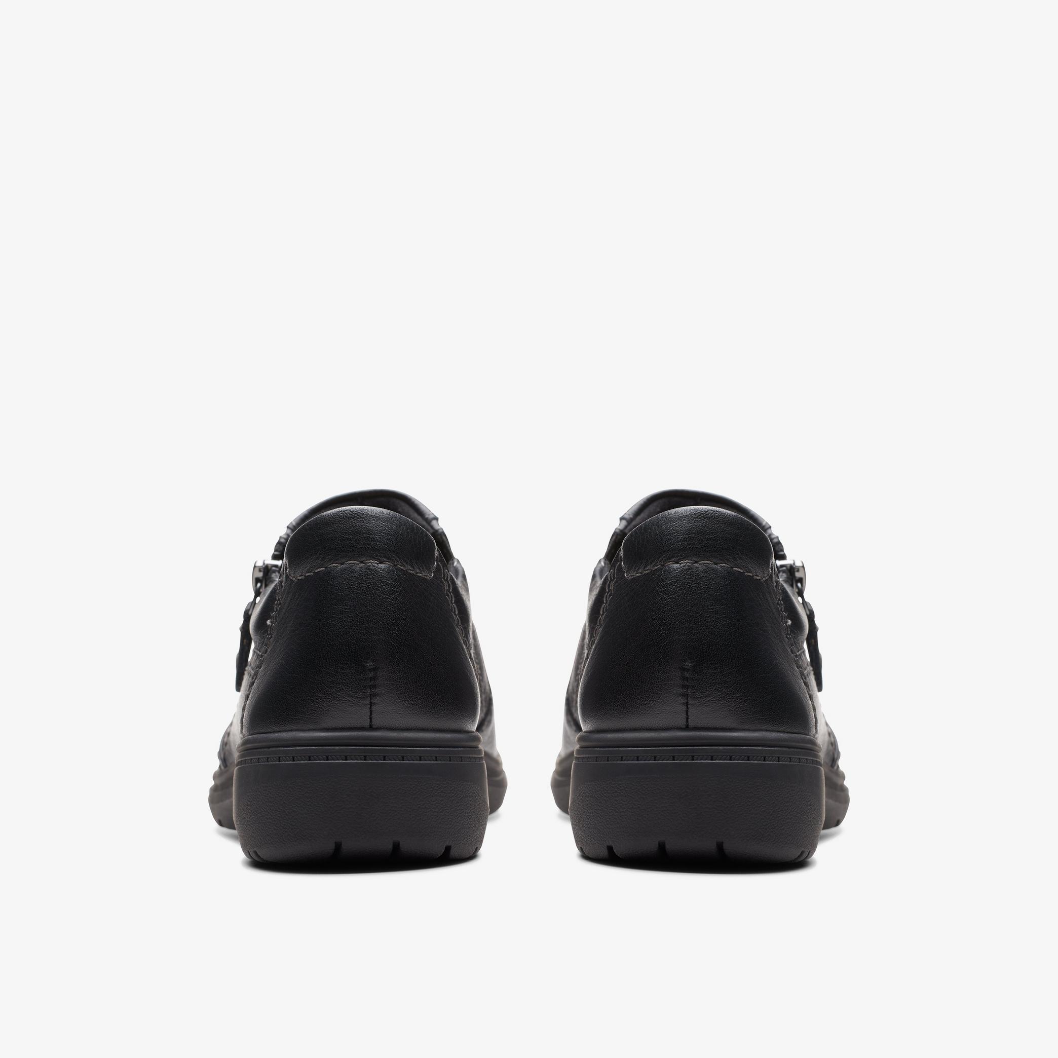 Carleigh Ray Black Leather Slip Ons, view 5 of 6