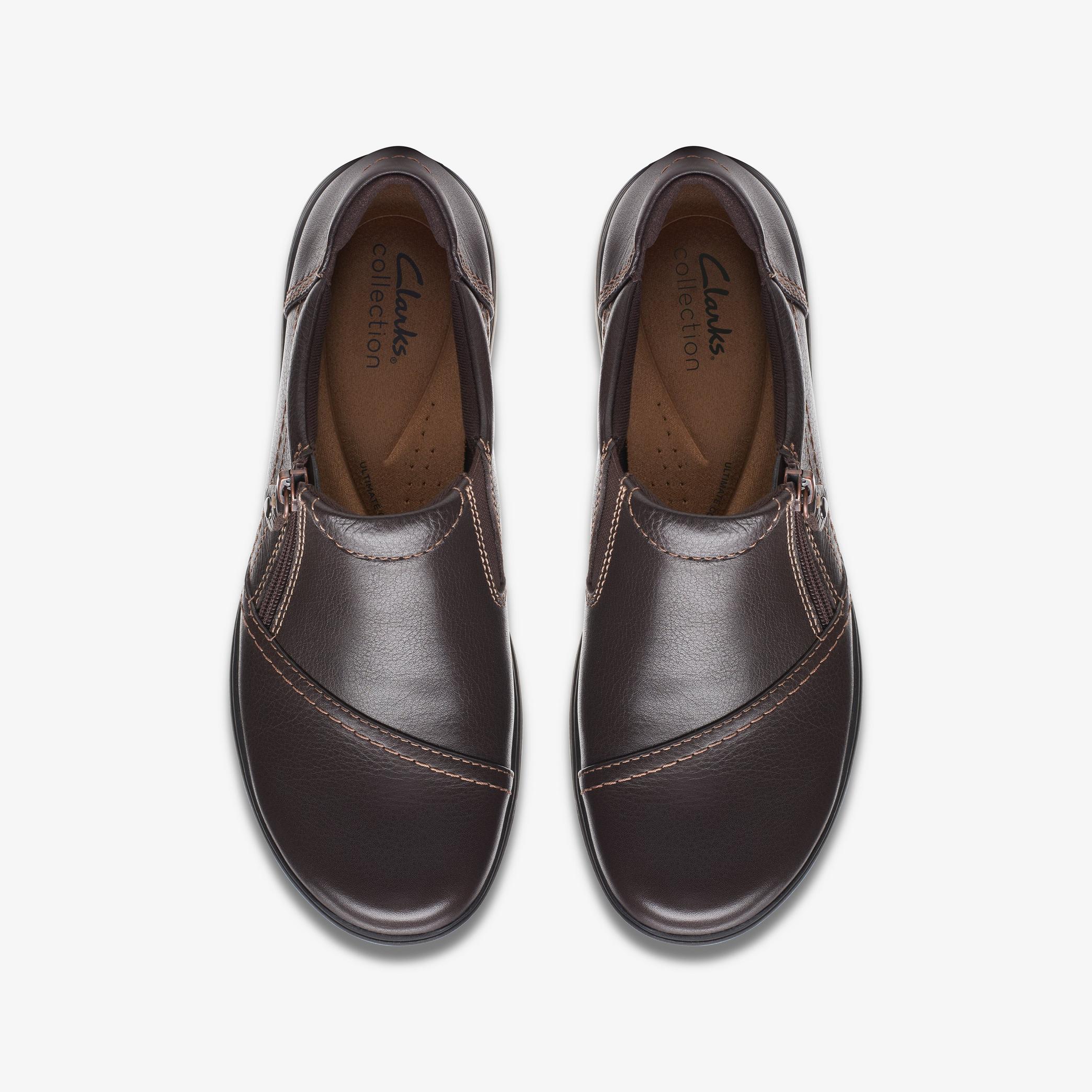 Carleigh Ray Dark Brown Leather Slip Ons, view 6 of 6
