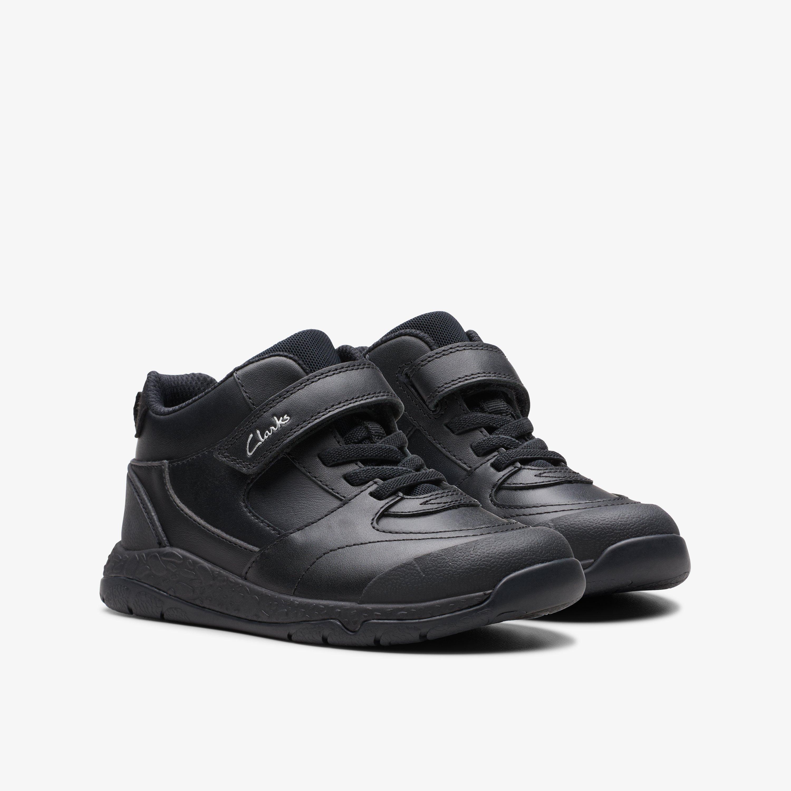Steggy Stomp Kid Black Ankle Boots School Shoes, view 4 of 7