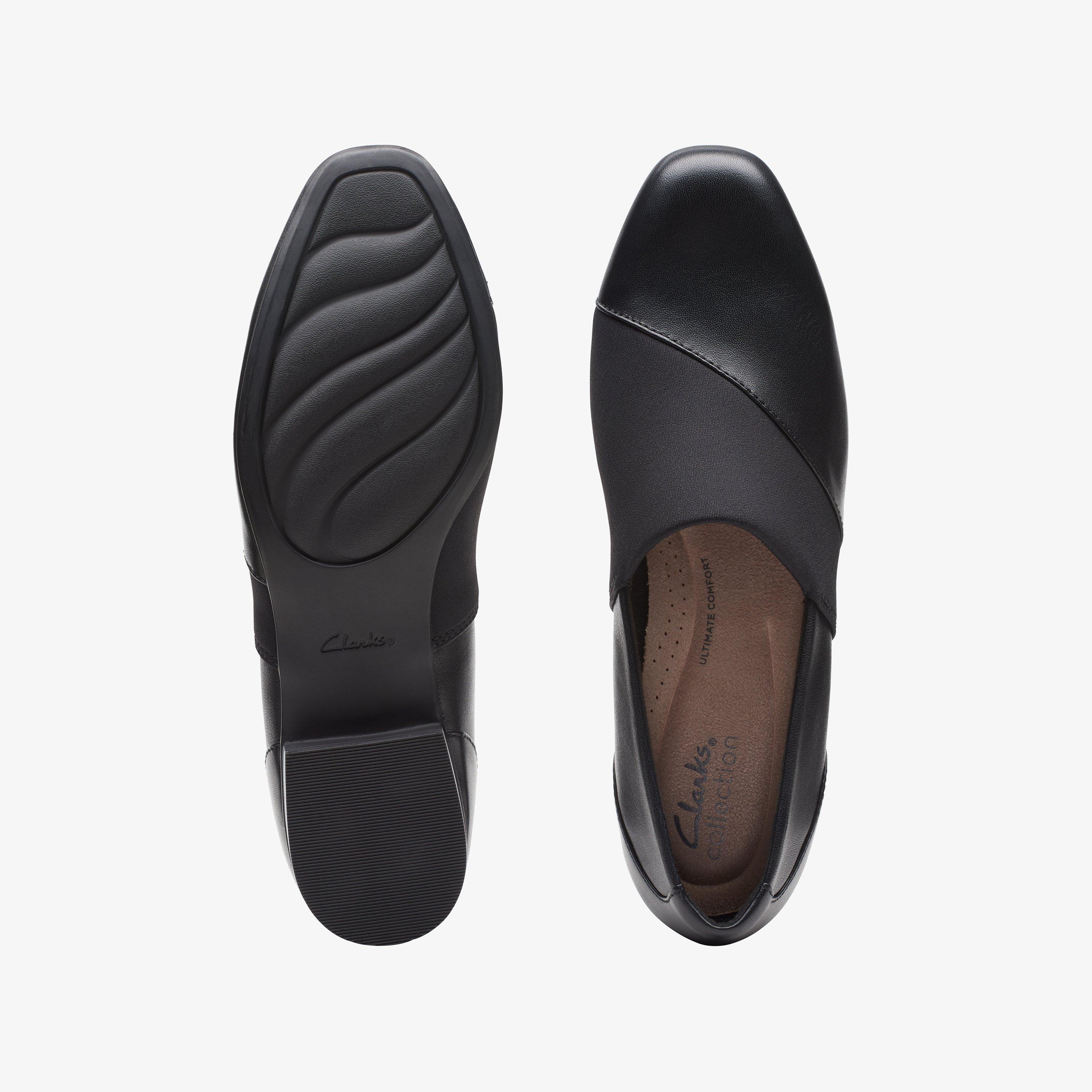 Clarks Mocasín Juliet Shine Para Mujer, Cuero Negro, 11 Narrow