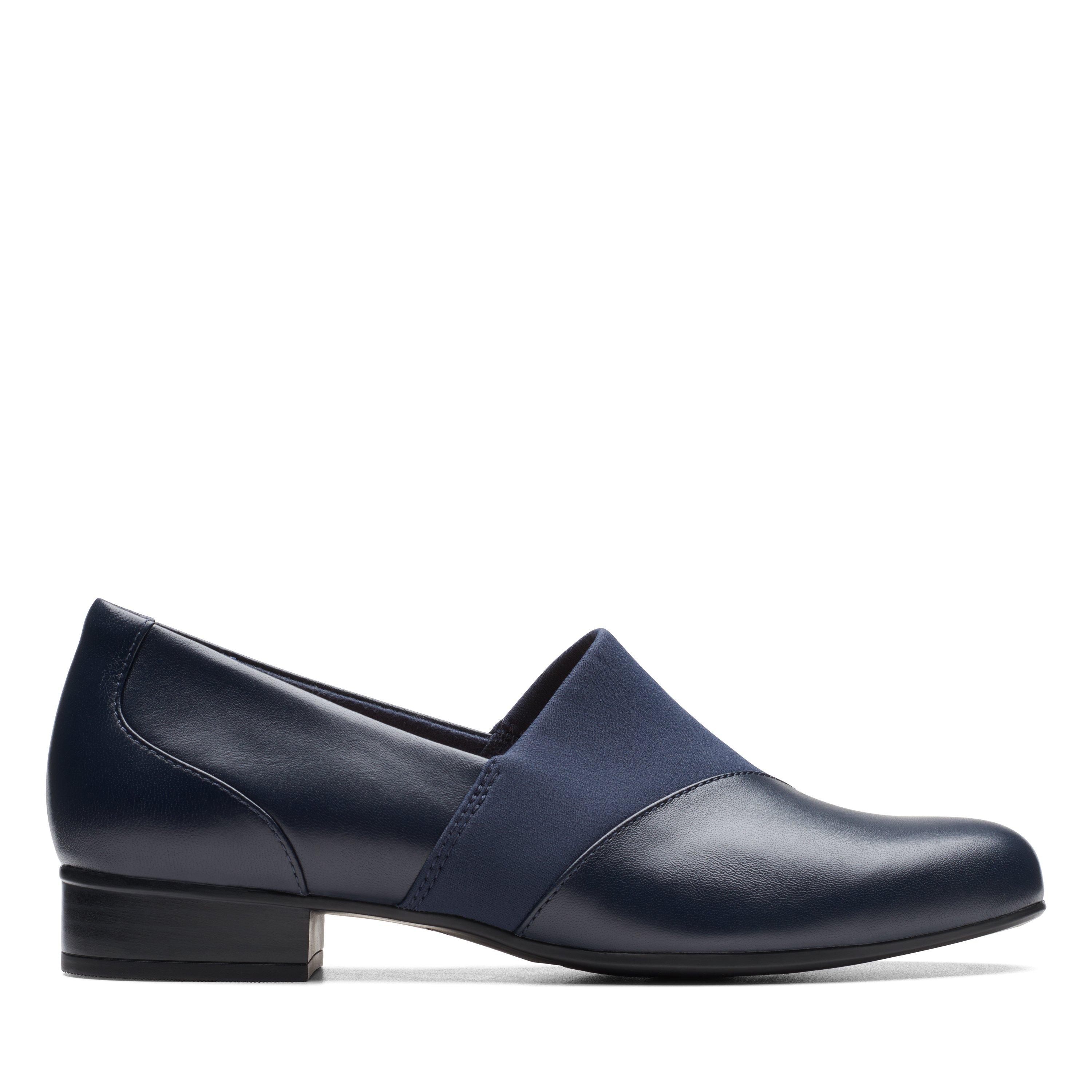 Juliet Gem Navy Leather Slip-Ons, view 1 of 6