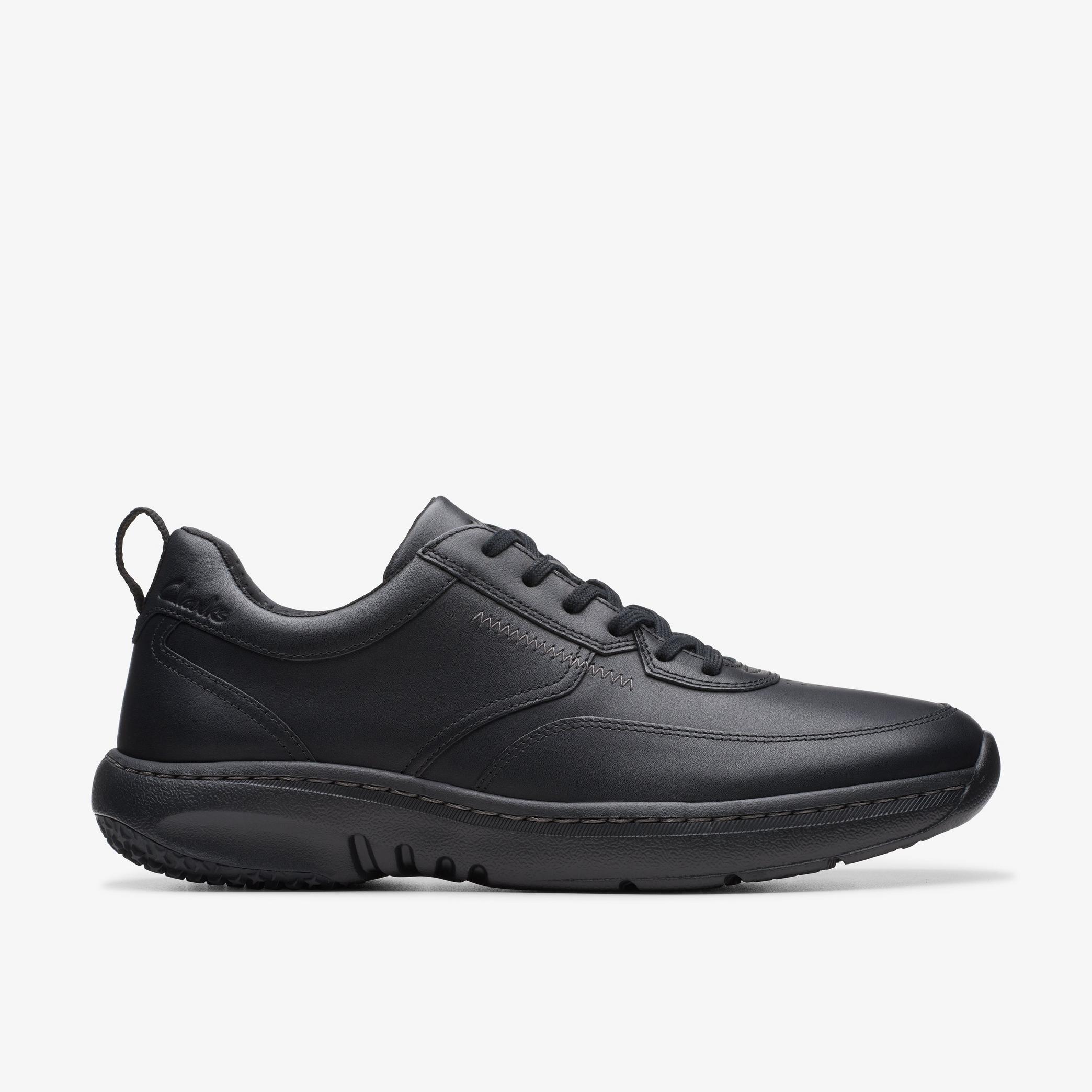 MENS Clarks Pro Lace Black Leather Sneakers | Clarks US