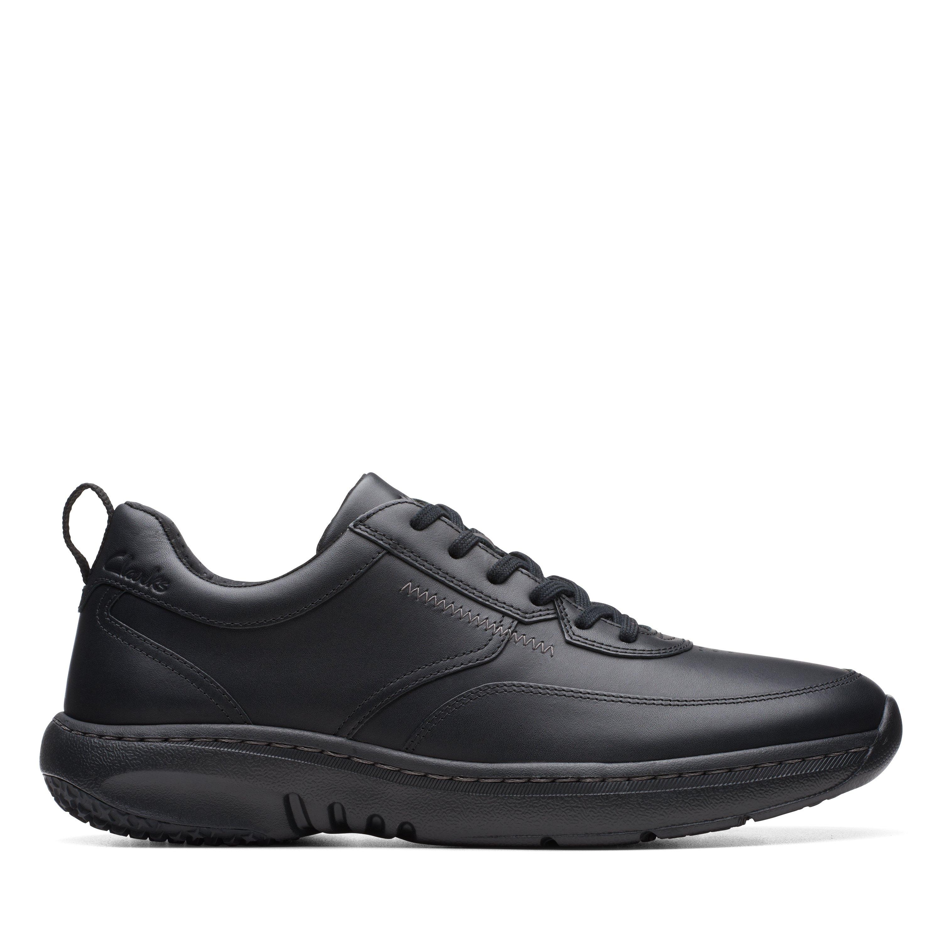NWT Clarks Men’s Clarkspro Lace Navy Leather Shoes Size 12 Wide Mens Sailview Lace Navy Nubuck Boat Shoes | Clarks main image 2