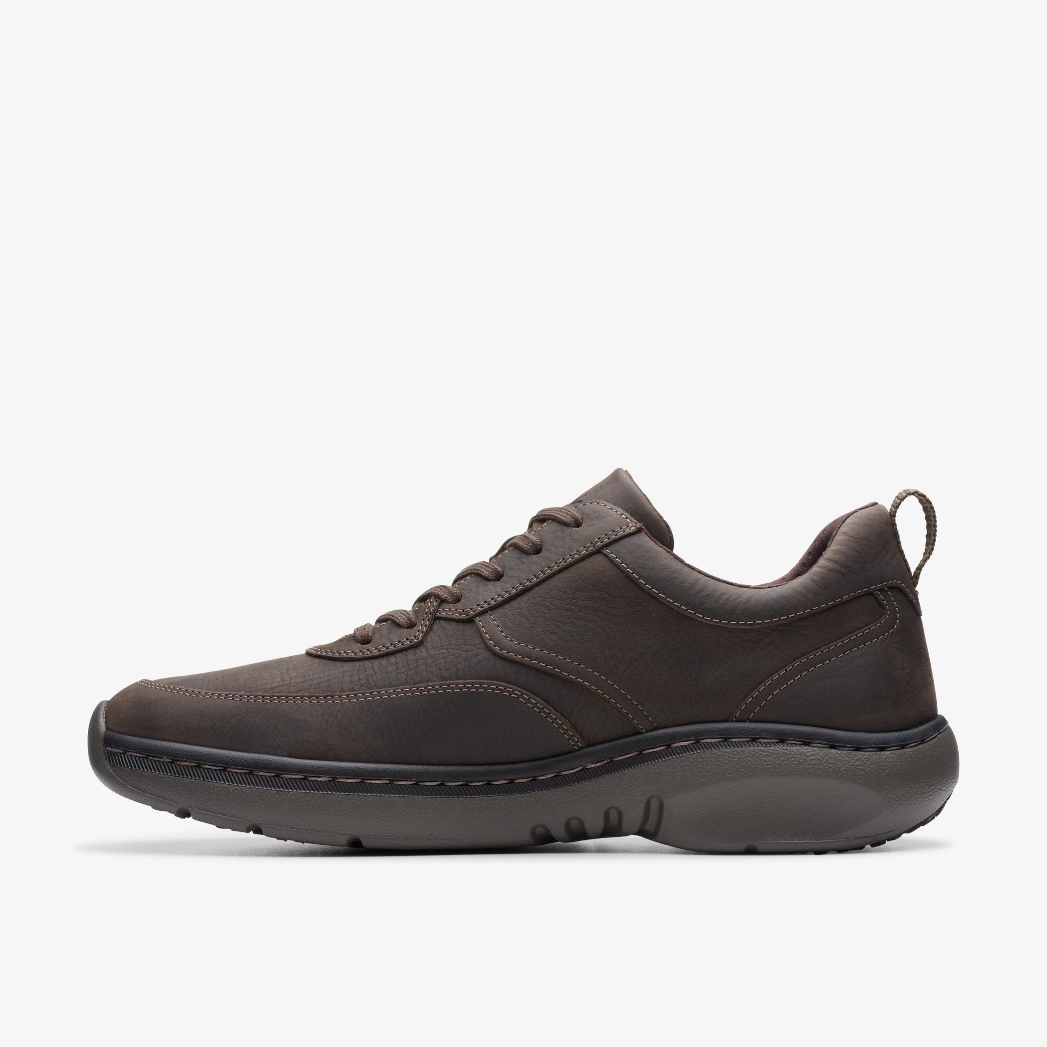 MENS Clarks Pro Lace Dark Brown Tumbled Sneakers | Clarks US