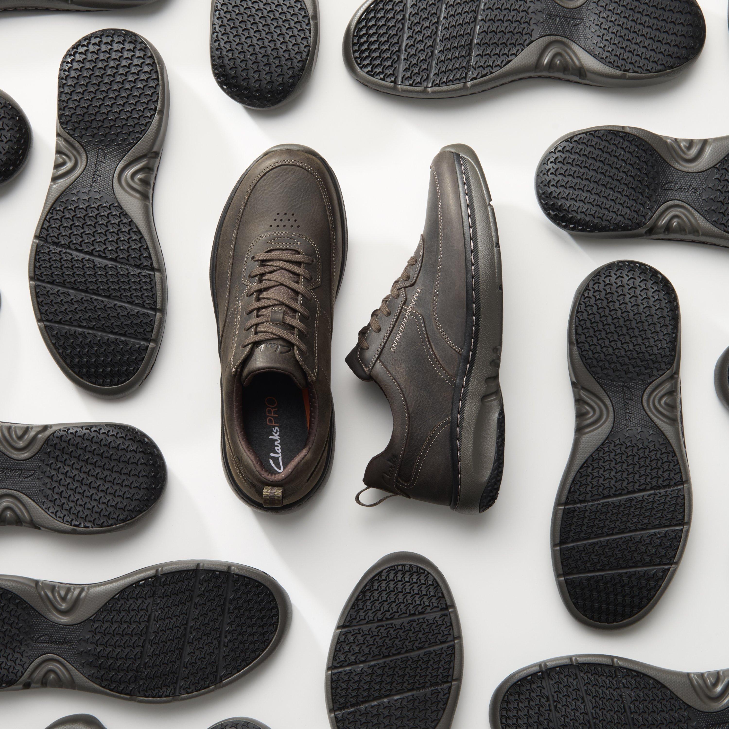MENS Clarks Pro Lace Dark Brown Tumbled Sneakers | Clarks US