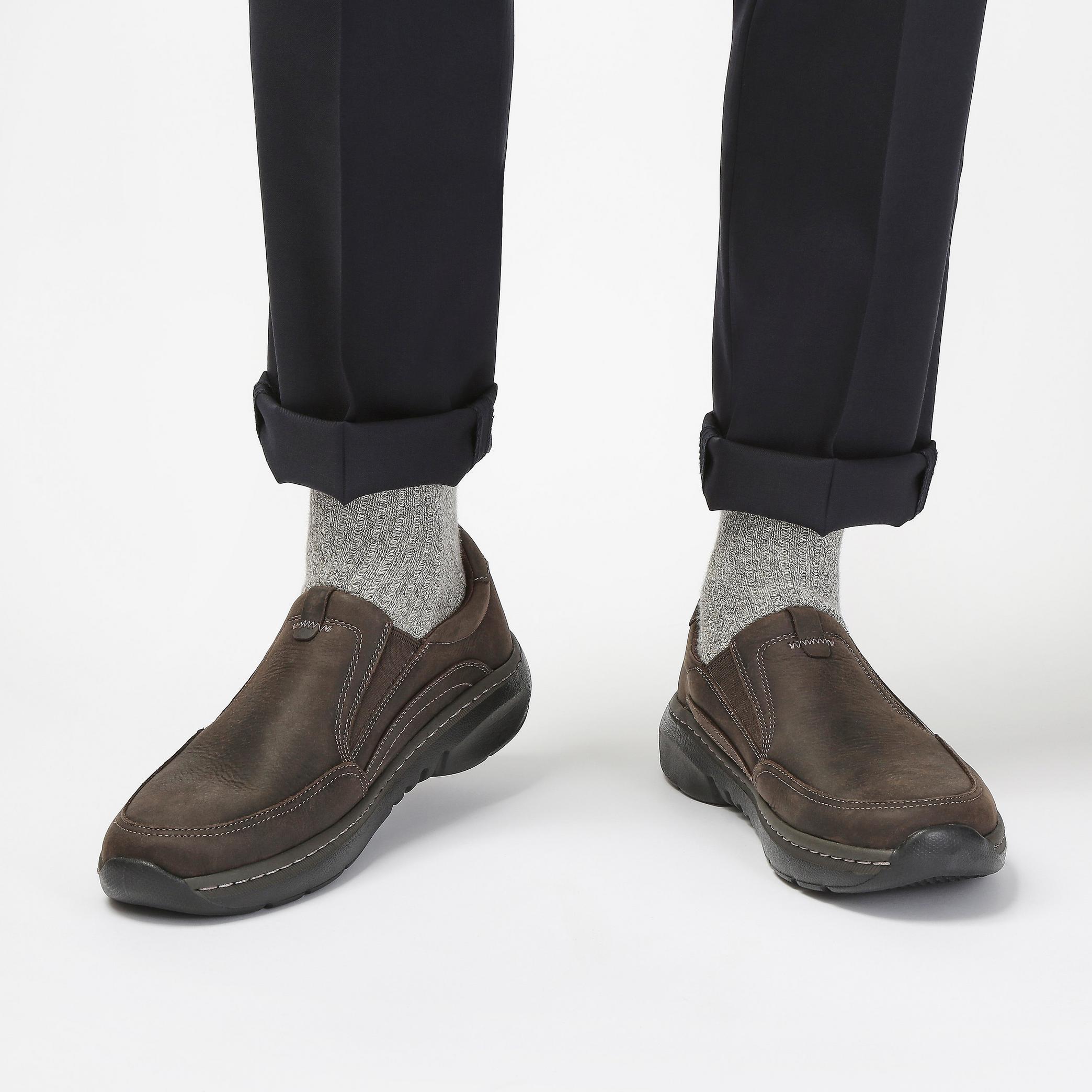 Men ClarksPro Step Dark Brn Tumbled Shoes | Clarks US