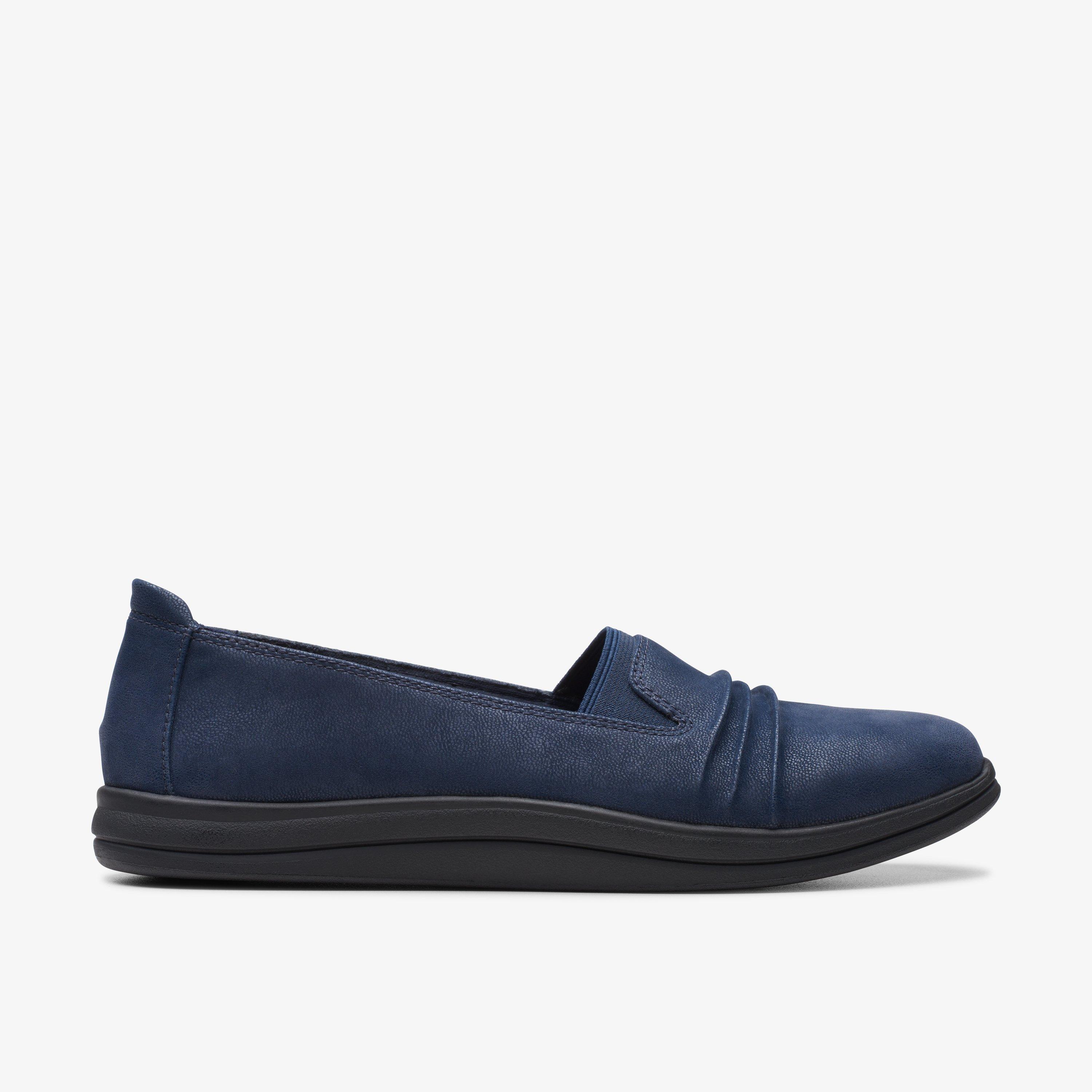 Womens navy blue deals slip on shoes