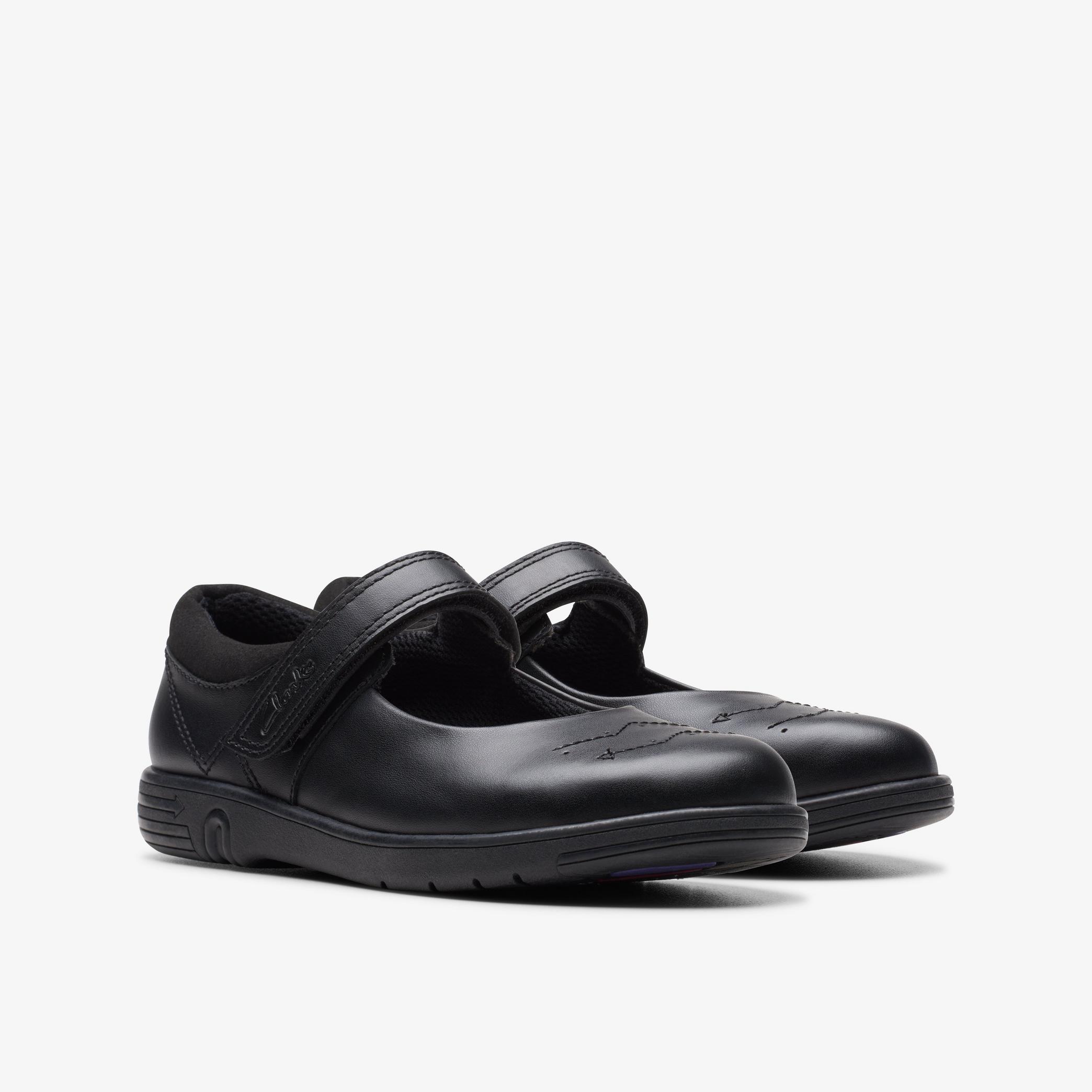 Jazzy Jig Kid Black Leather Shoes, view 4 of 6