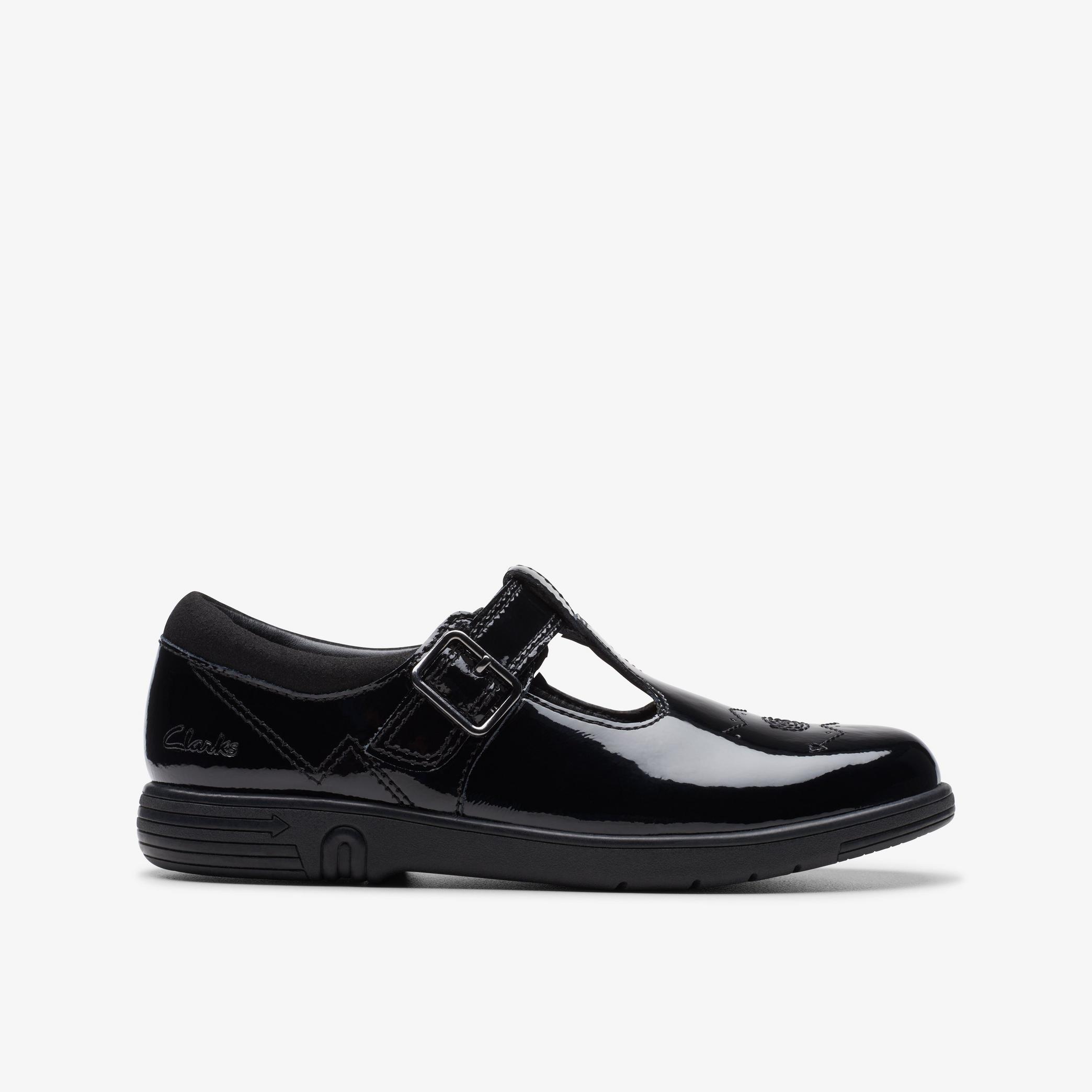 Jazzy Tap Kid Black Patent Shoes, view 1 of 6