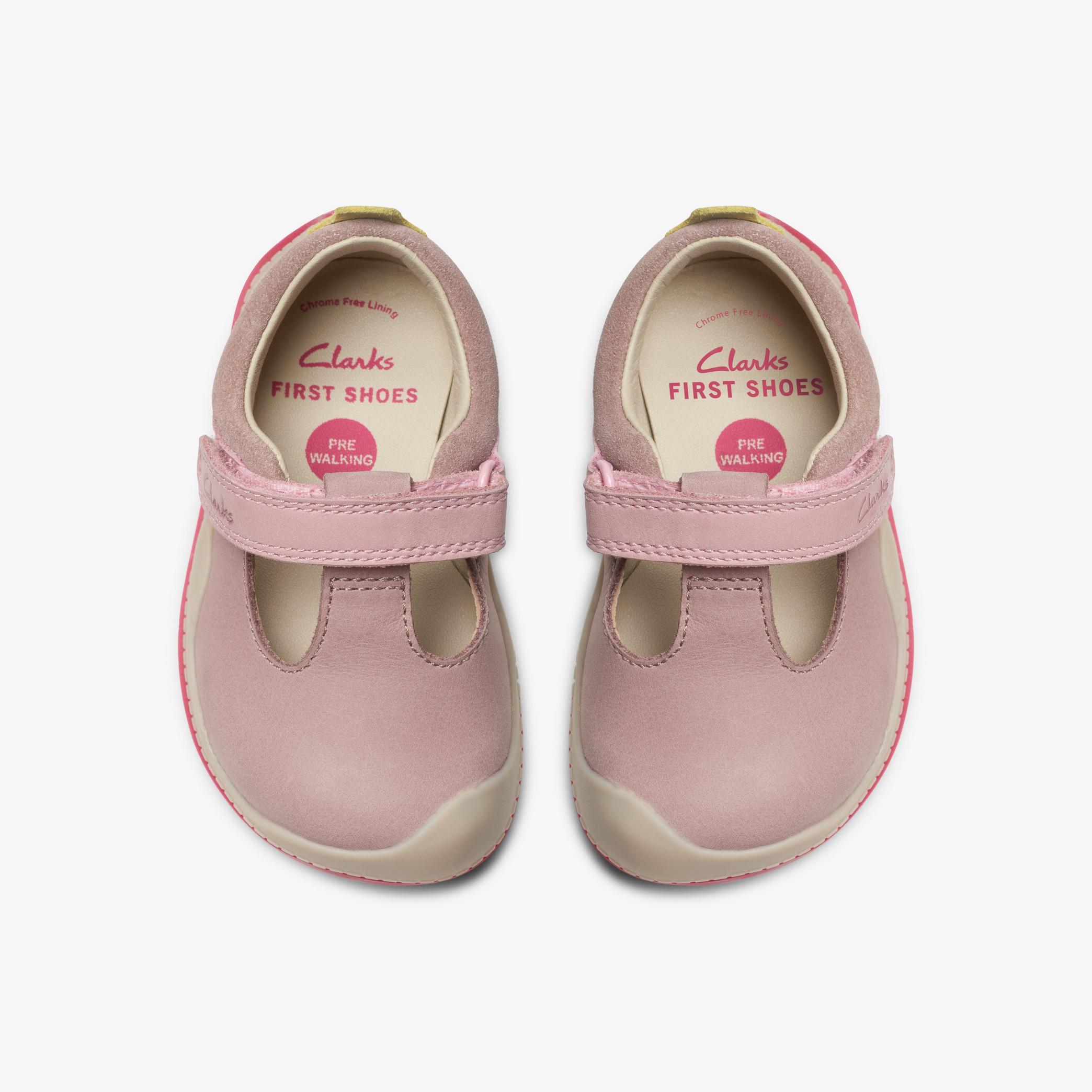 Roller Bright Toddler Dusty Pink Leather Shoes, view 6 of 6