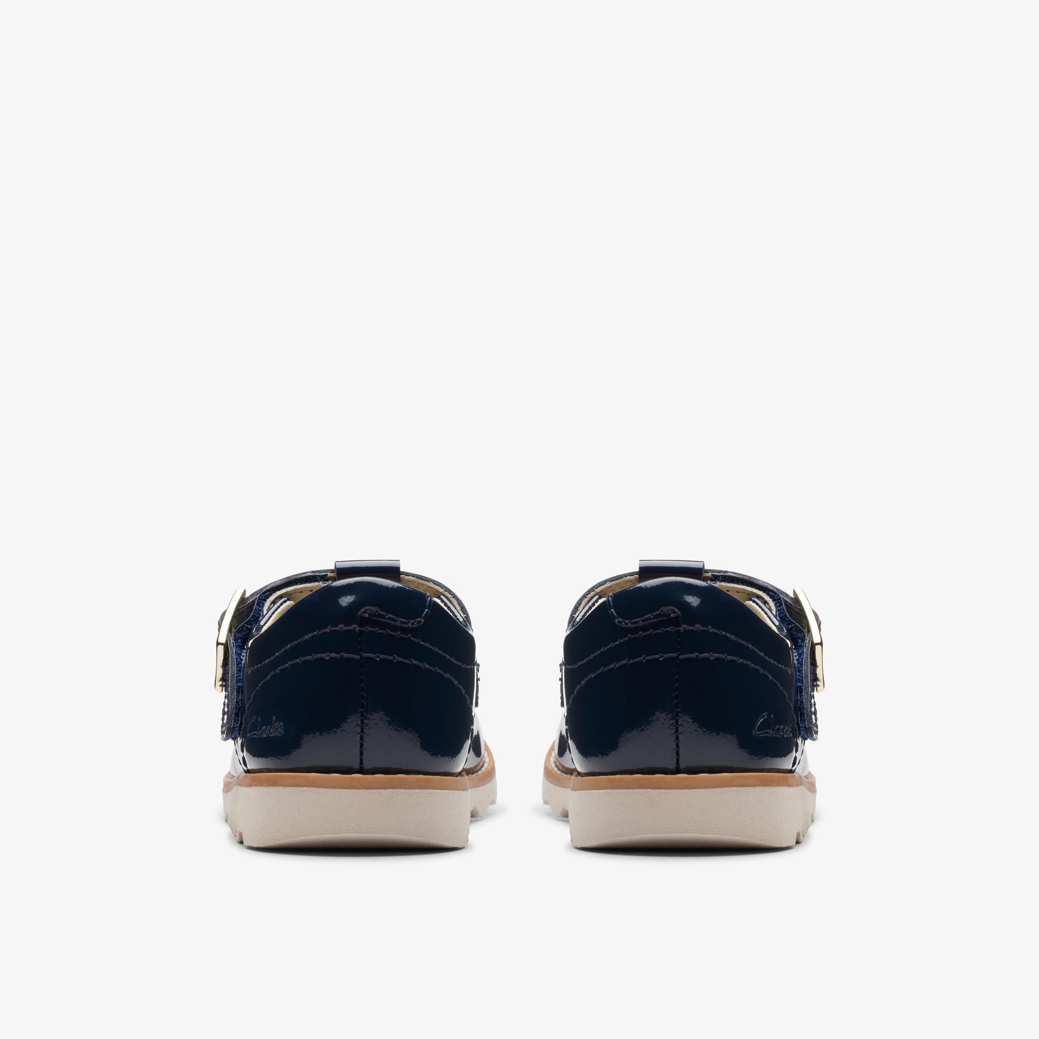 Crown Print Toddler Navy Patent T Bar Shoes, view 5 of 6