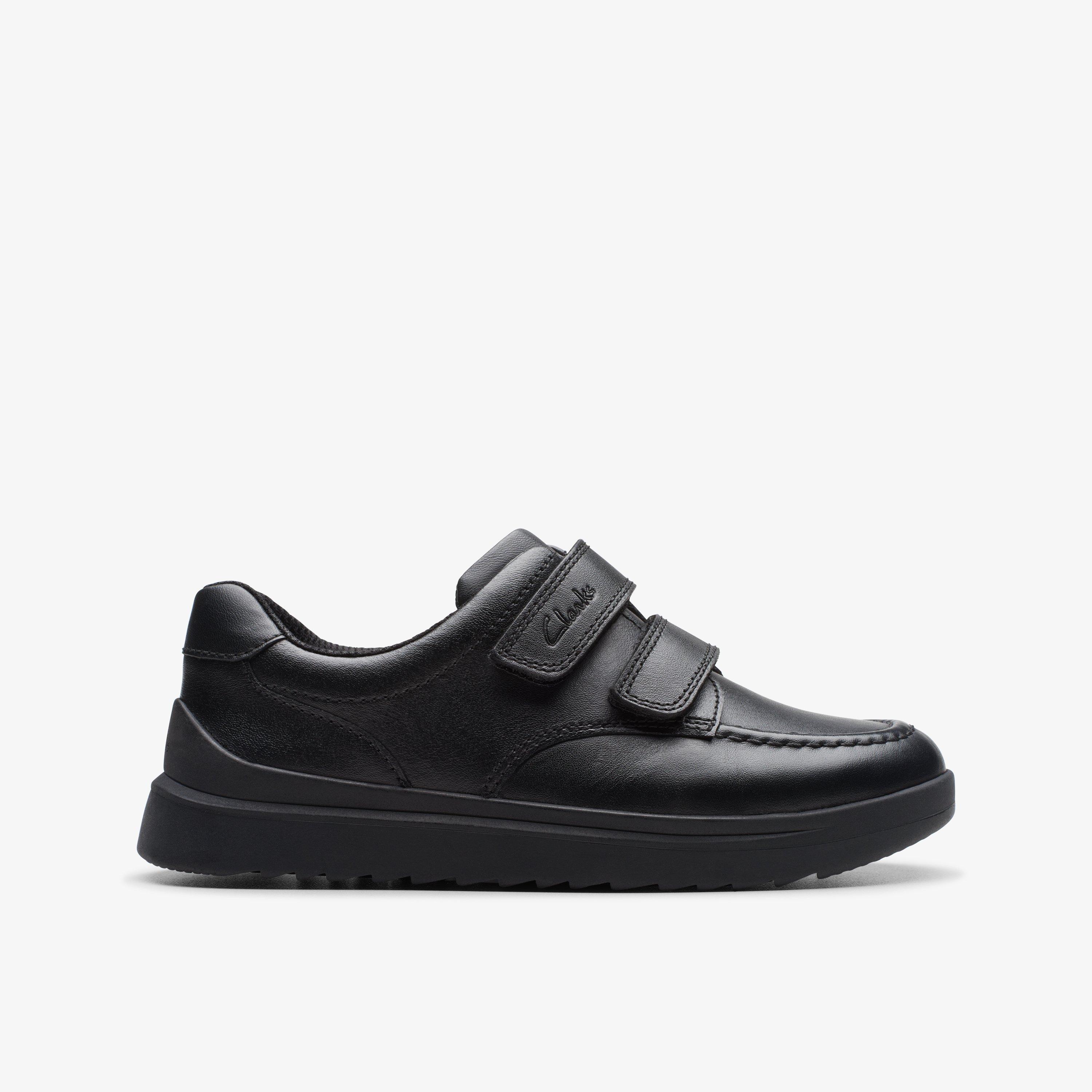 Black clarks school outlet shoes