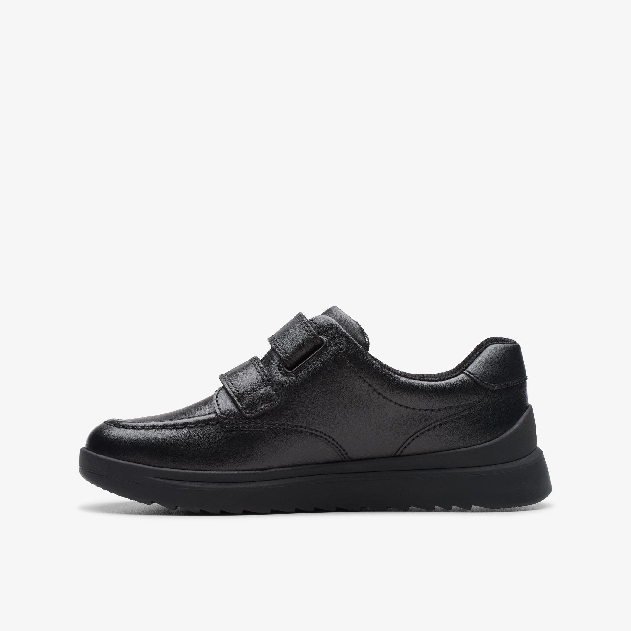 Goal Style Kid Black Leather Shoes, view 2 of 6