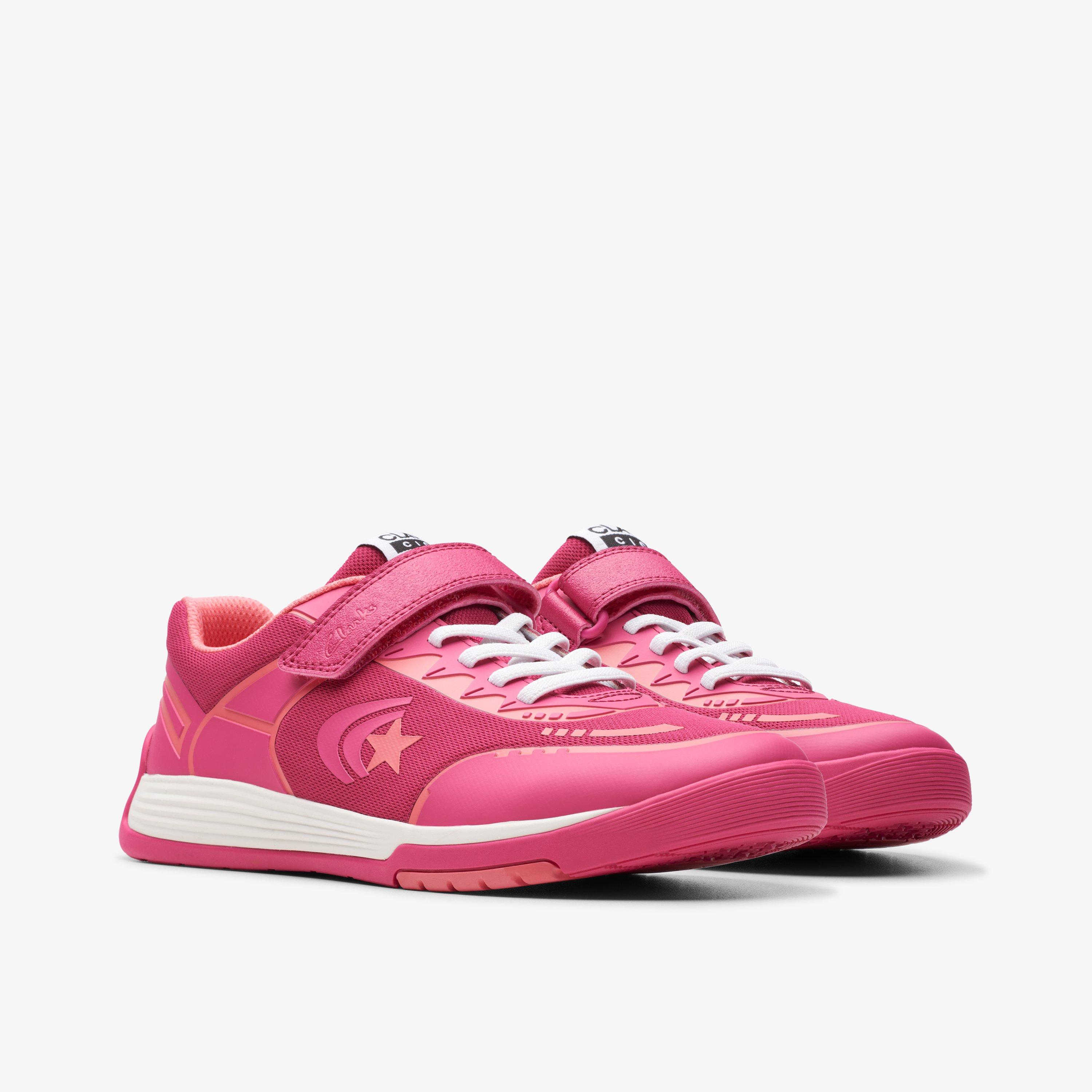 CICA Star Flex Youth Pink Combination Synthetic Trainers School Shoes, view 4 of 7