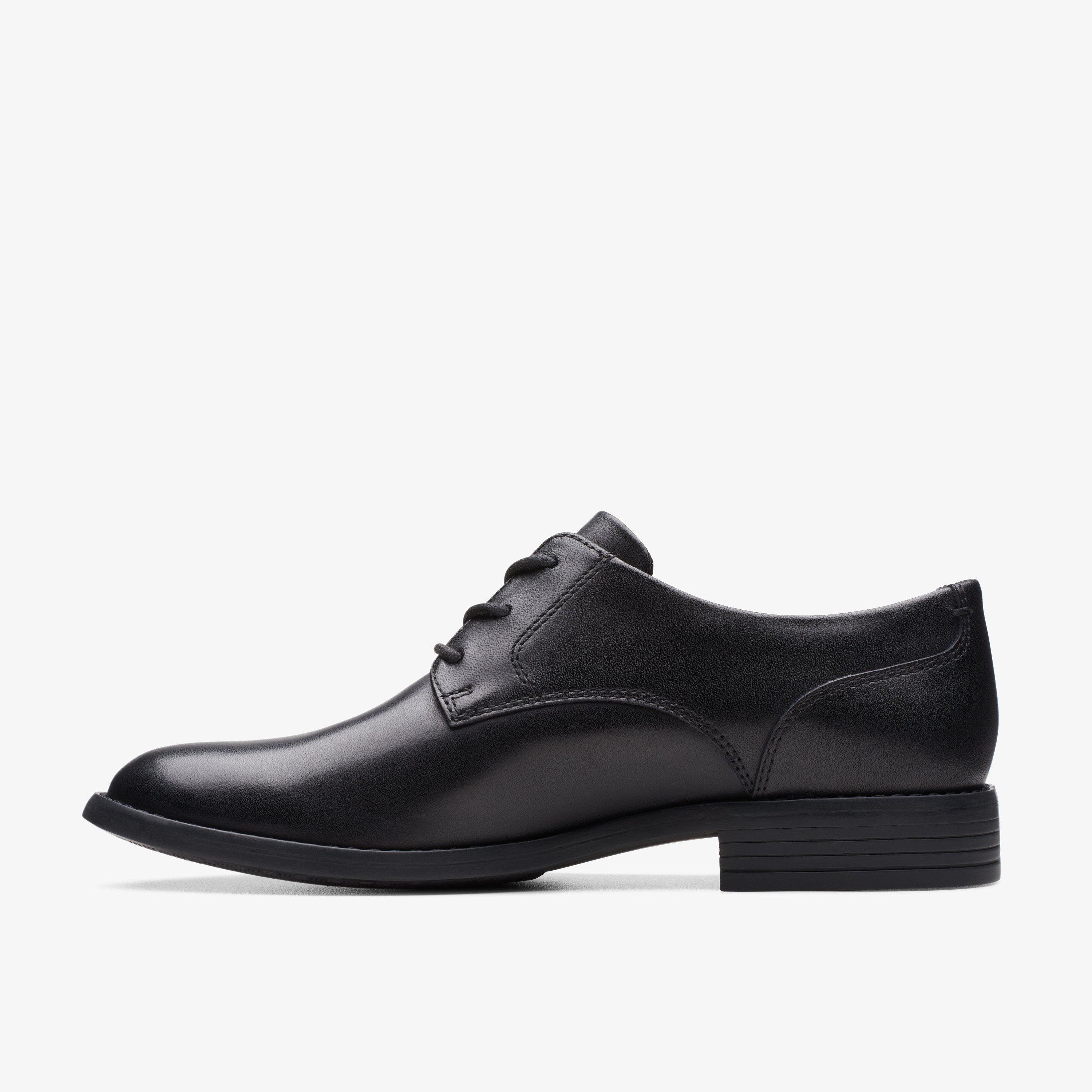Womens Camzin Iris Black Leather Shoes Lace Up | Clarks Outlet