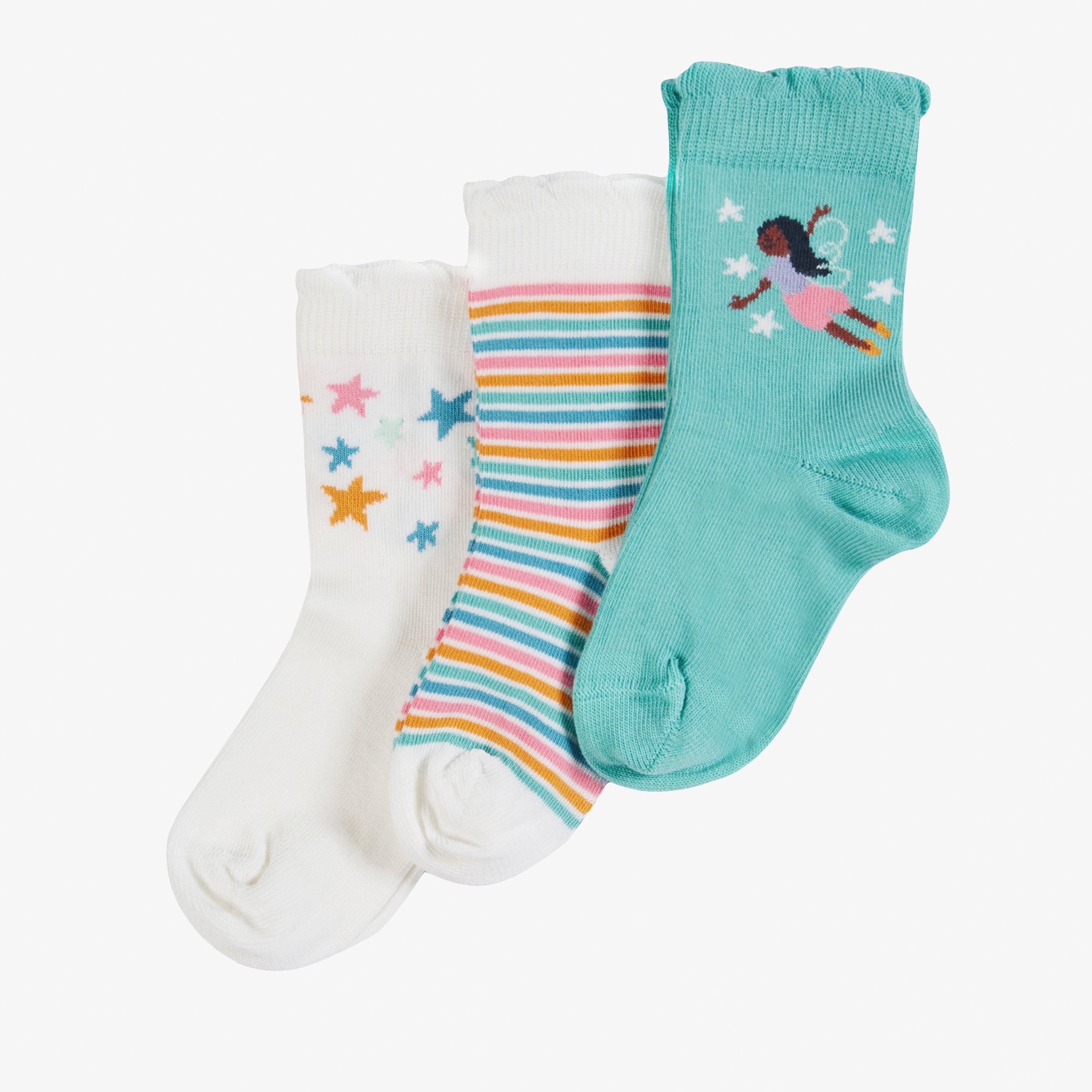 Freya Frill 1-2 years 3 Pack Socks Forest Fairies Socks, view 1 of 4