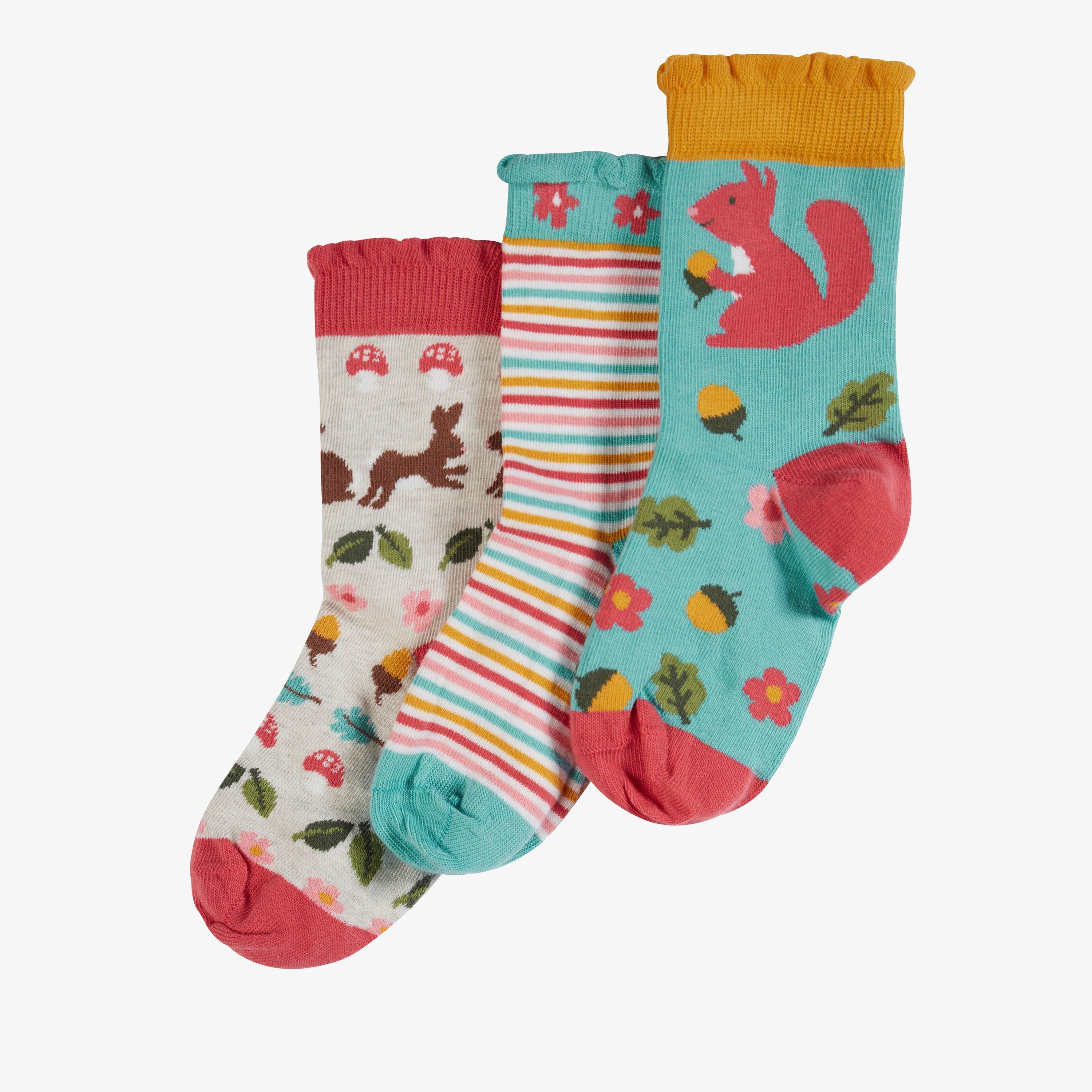 Rock My Socks 3 Pack Infant Size 3-5 Floral Multicolour Socks, view 1 of 5