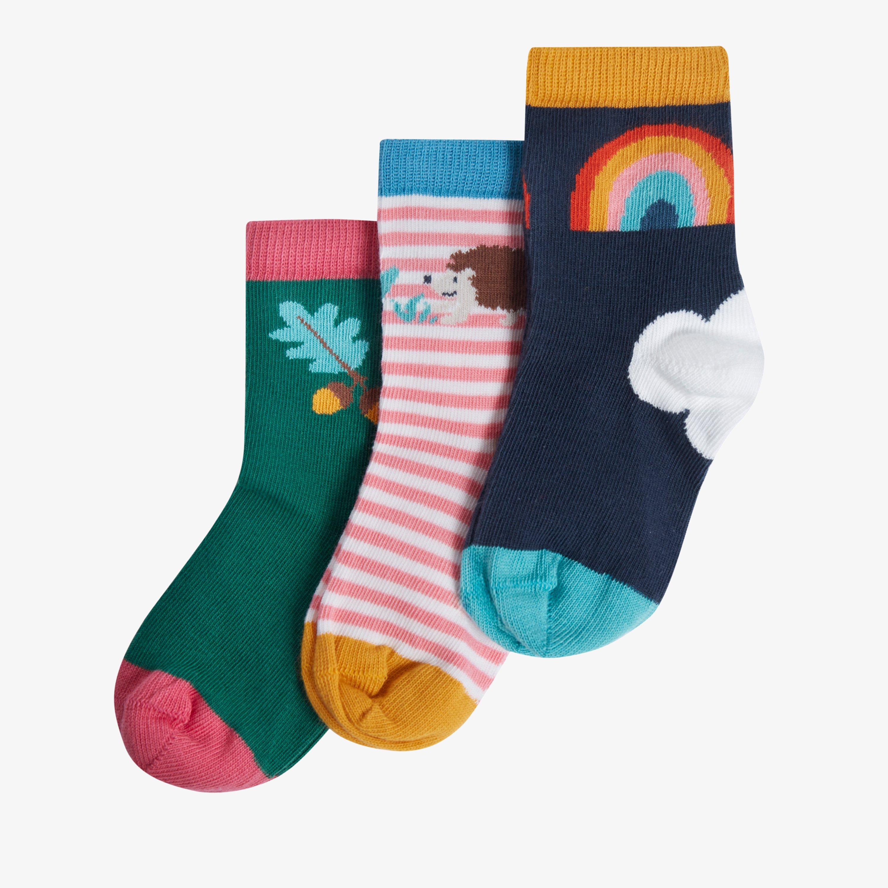Little Socks 6-12 months 3 Pack Wild Wood Socks, view 1 of 4