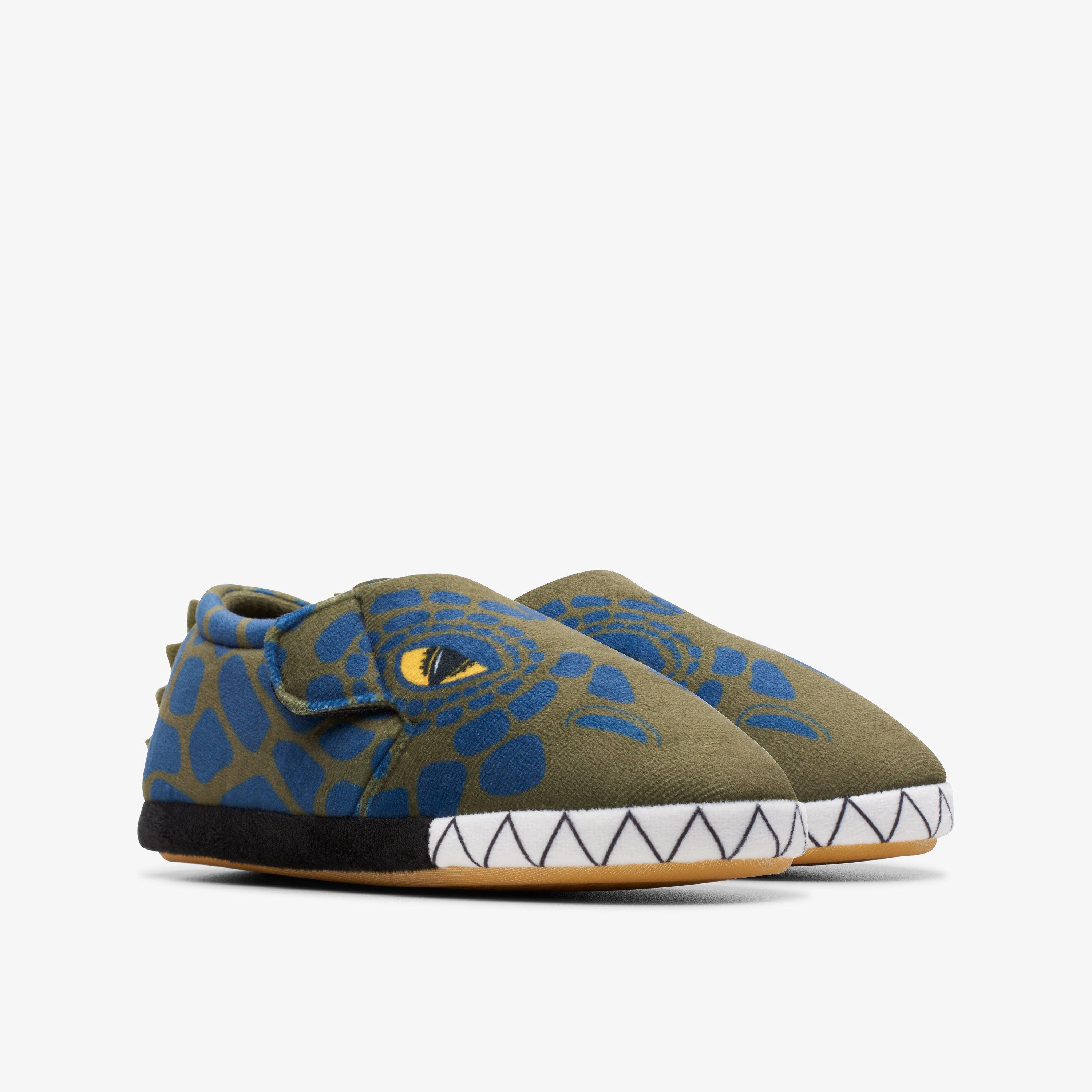 Fluffy Snug Kid Khaki Combination Slippers, view 4 of 6