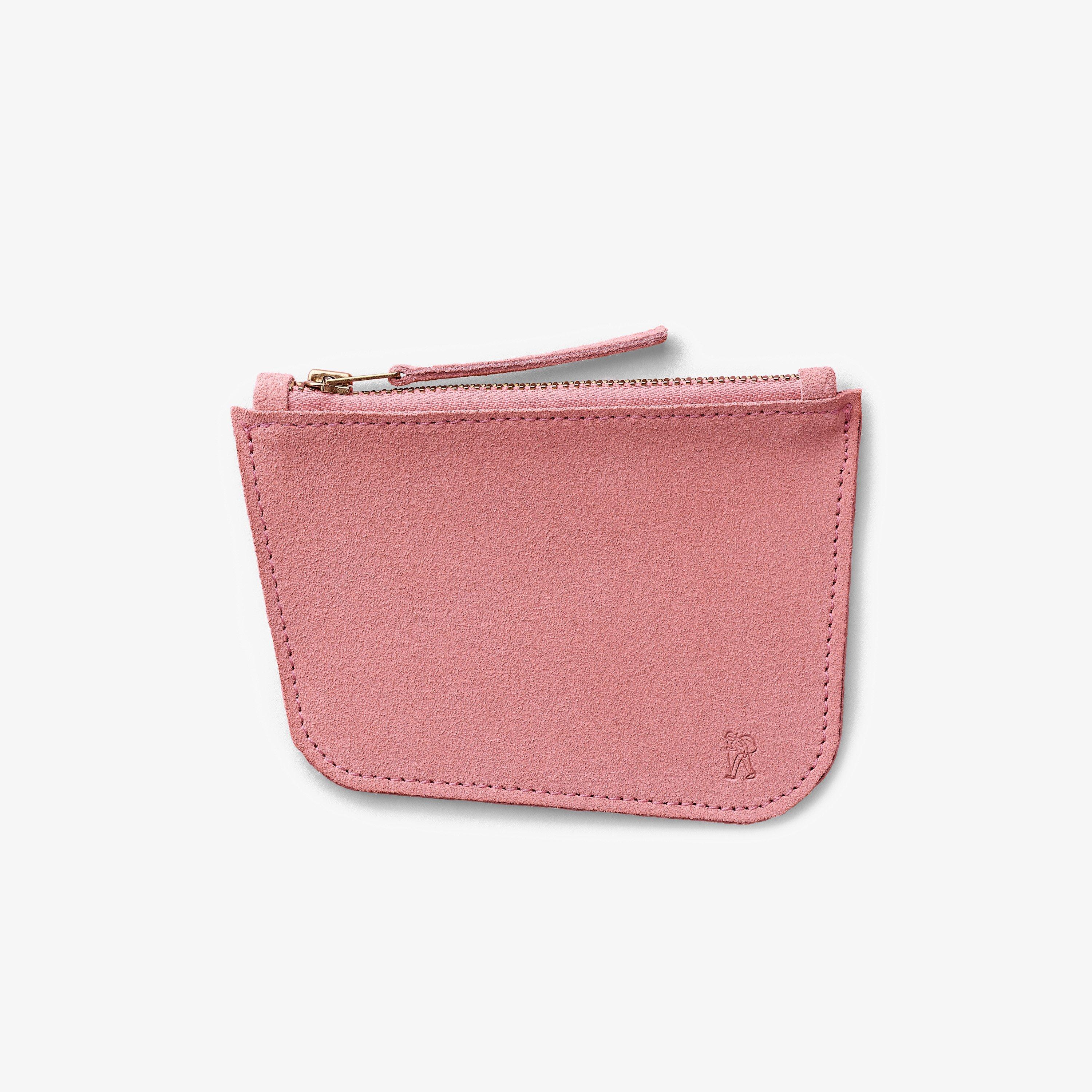 Mens Womens Unisex Wallabee Coin Pink Suede Wallet Clarks UK