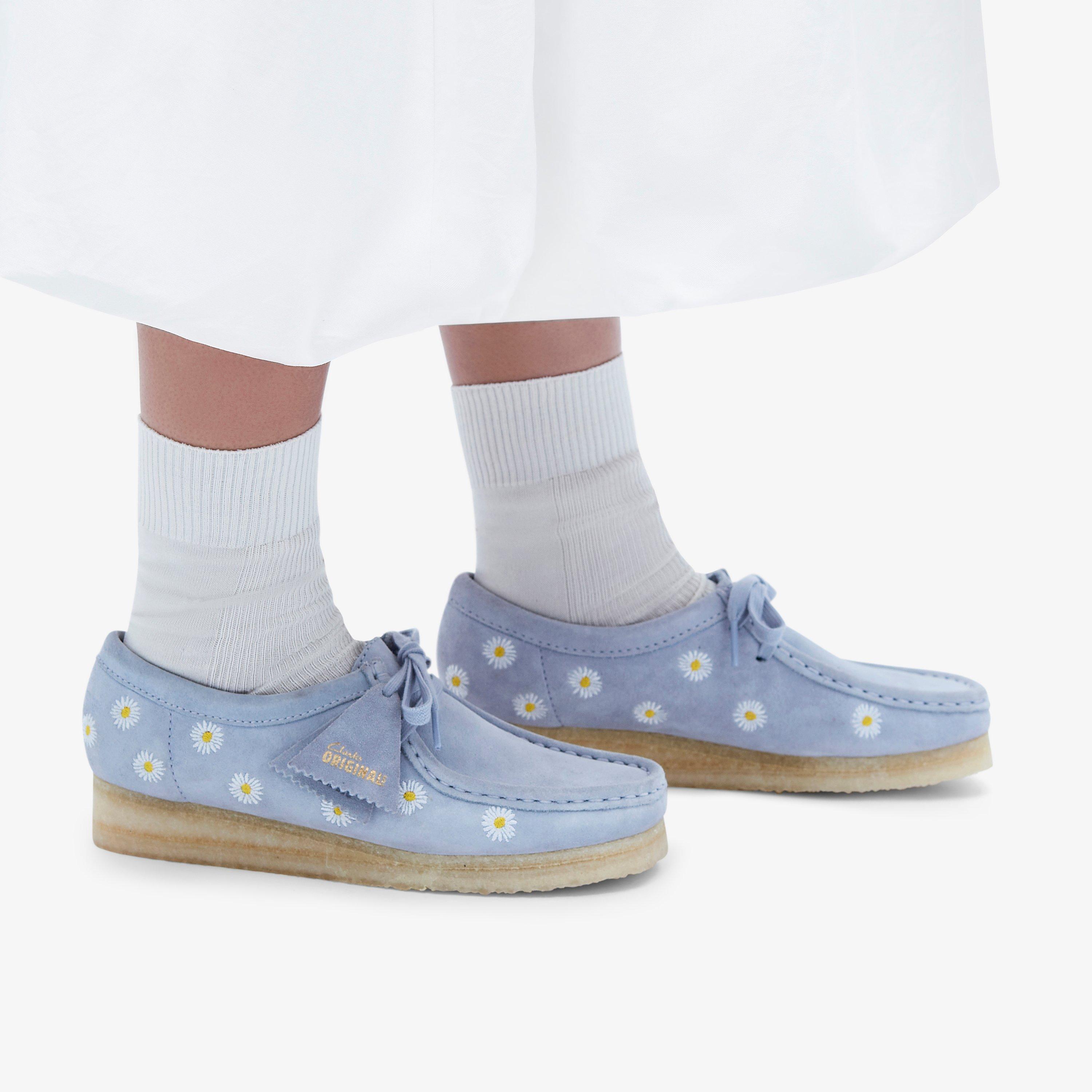 Wallabee Ricamo grigio nuvola Wallabee Scarpe Stringate, view 2 of 9