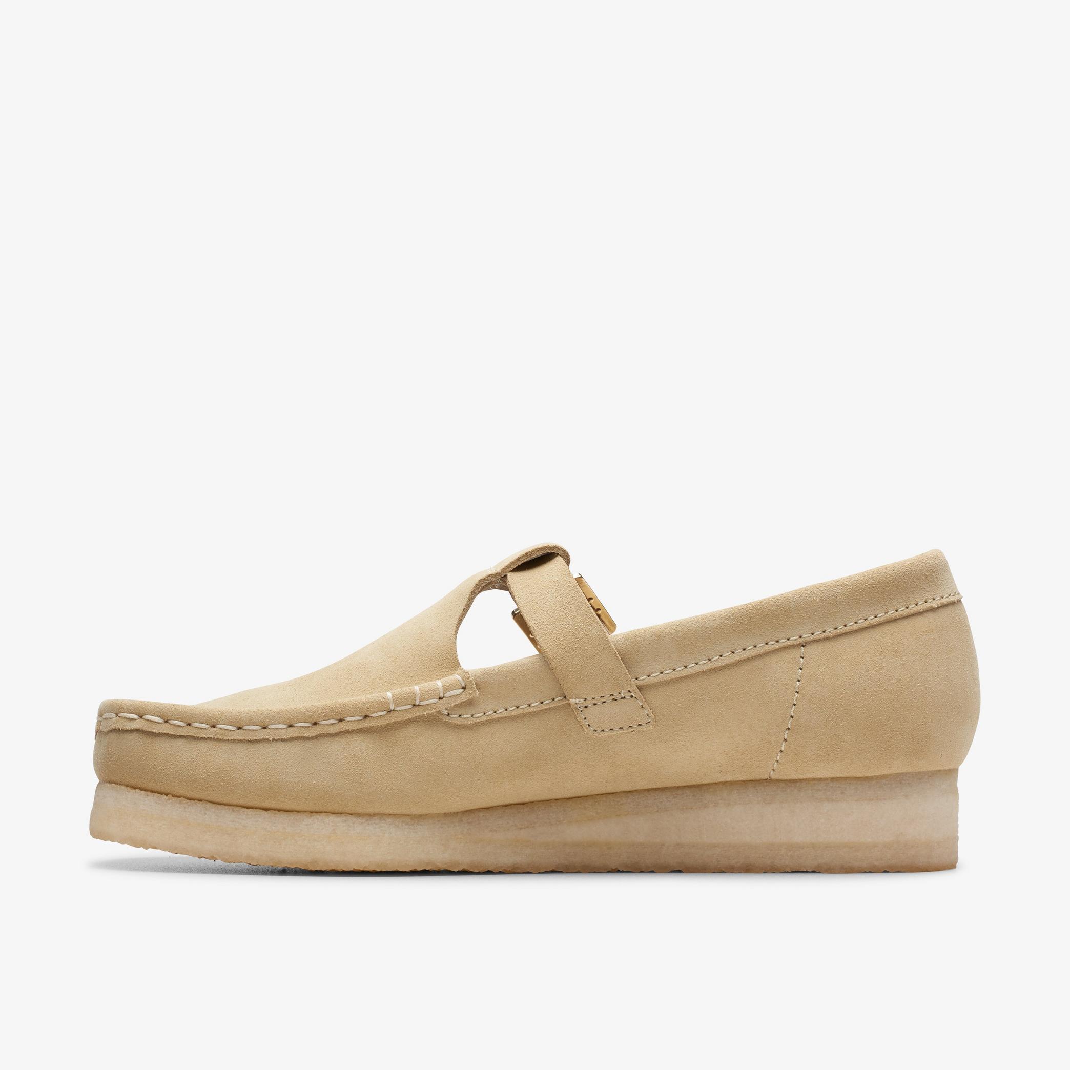 Wallabee T-Bar Maple Suede Loafers, view 2 of 6
