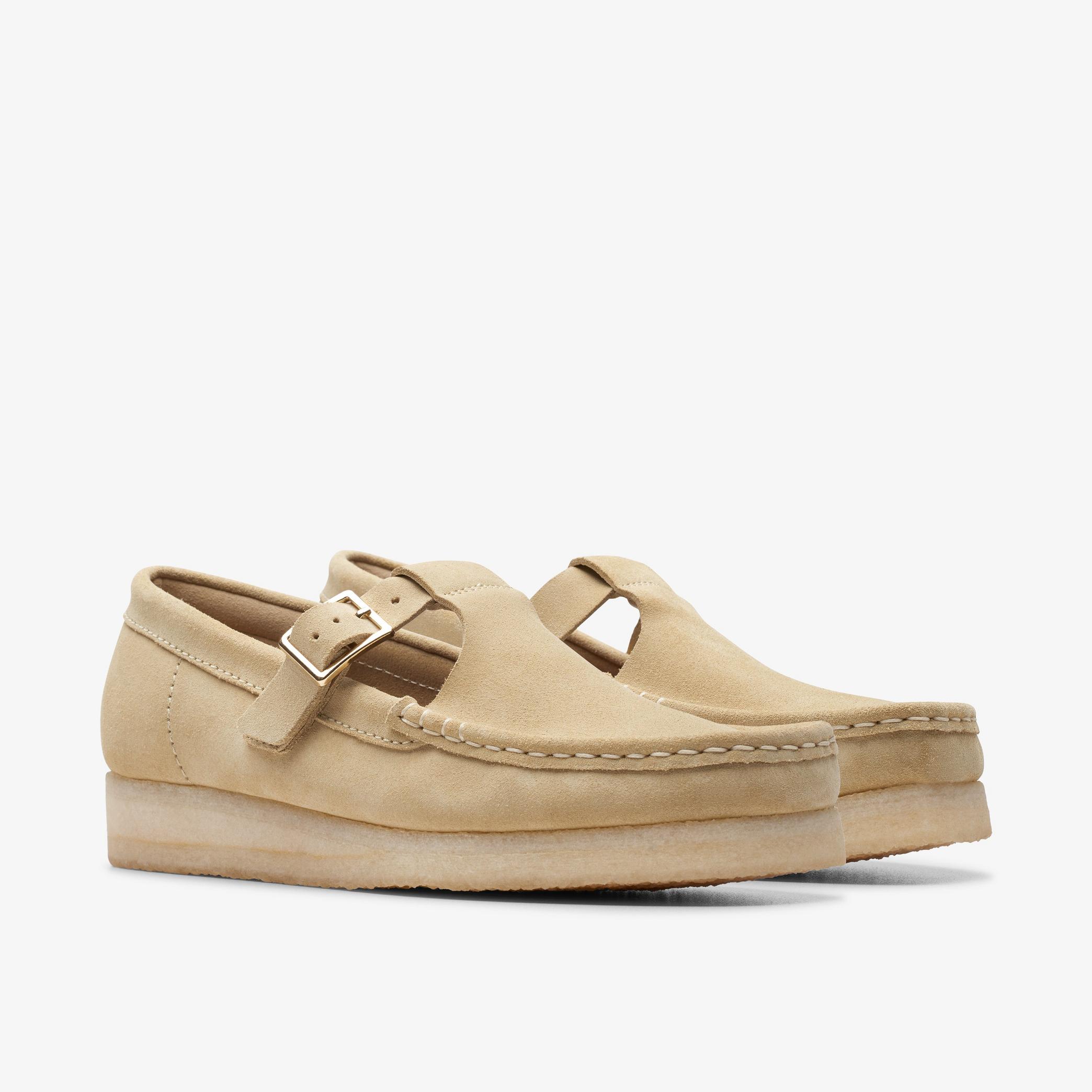 Wallabee T-Bar Maple Suede Loafers, view 4 of 6