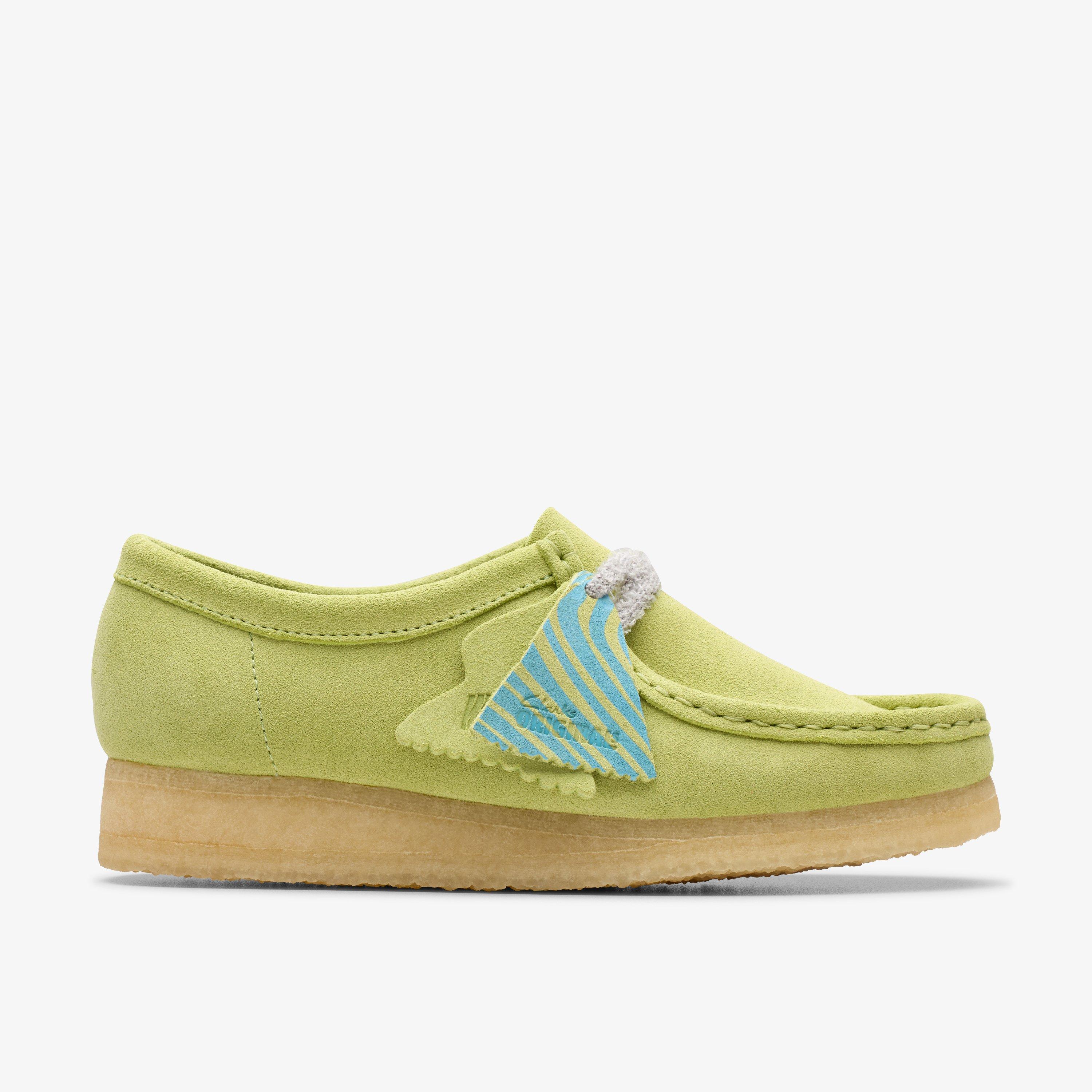 WOMENS Wallabee Pale Lime Suede Wallabee | Clarks US
