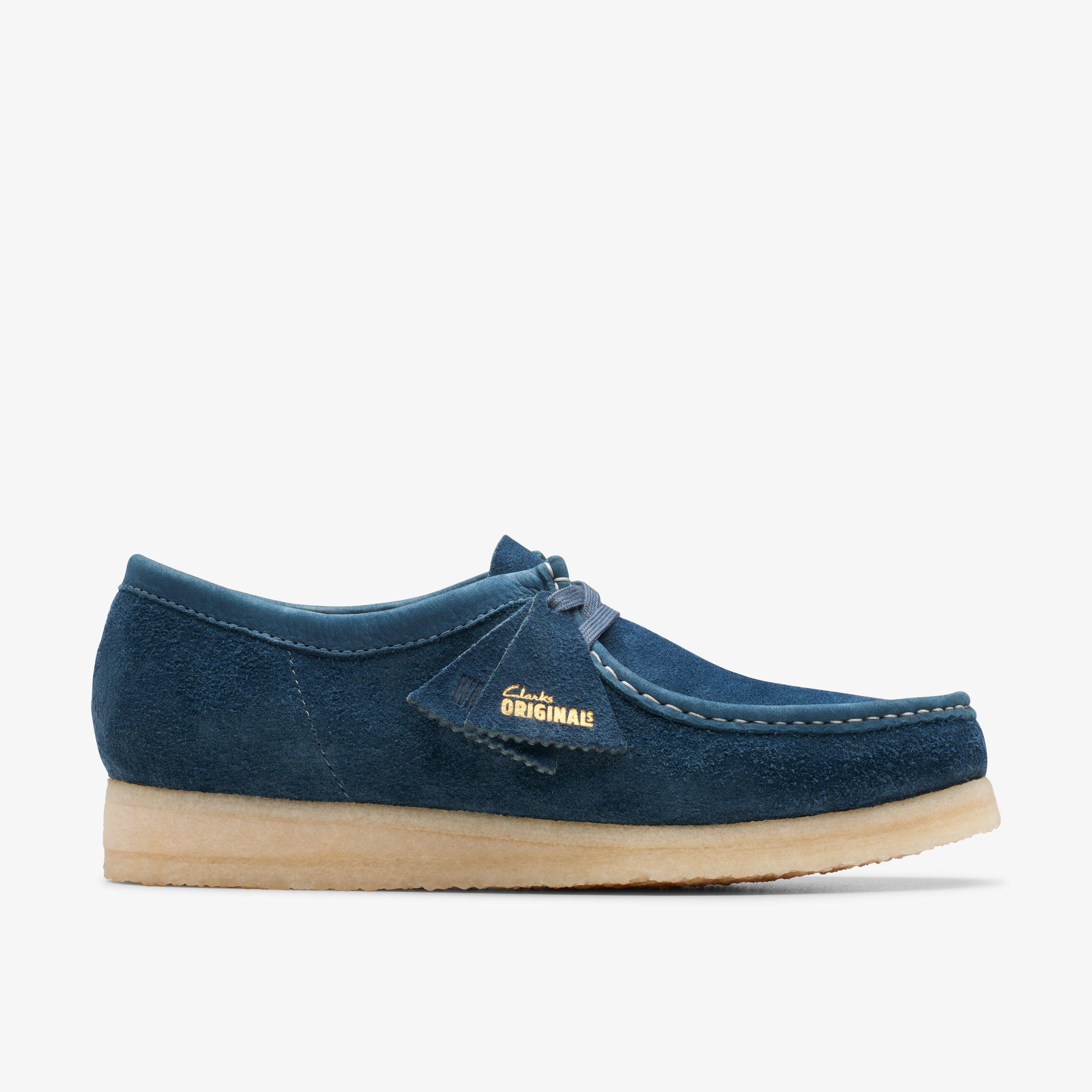 Clarks blue best sale suede shoes