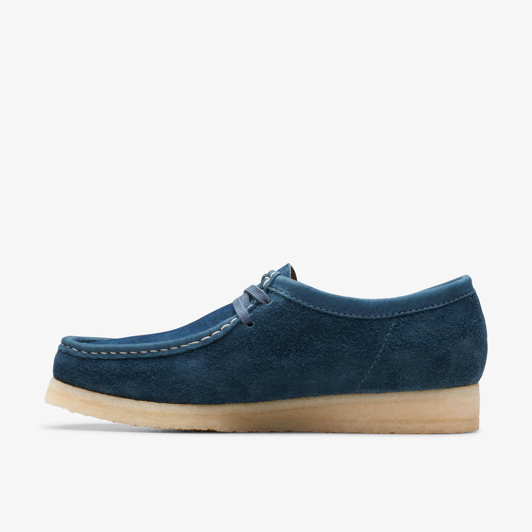 Mens Wallabee Navy/Teal Suede Shoes | Clarks UK