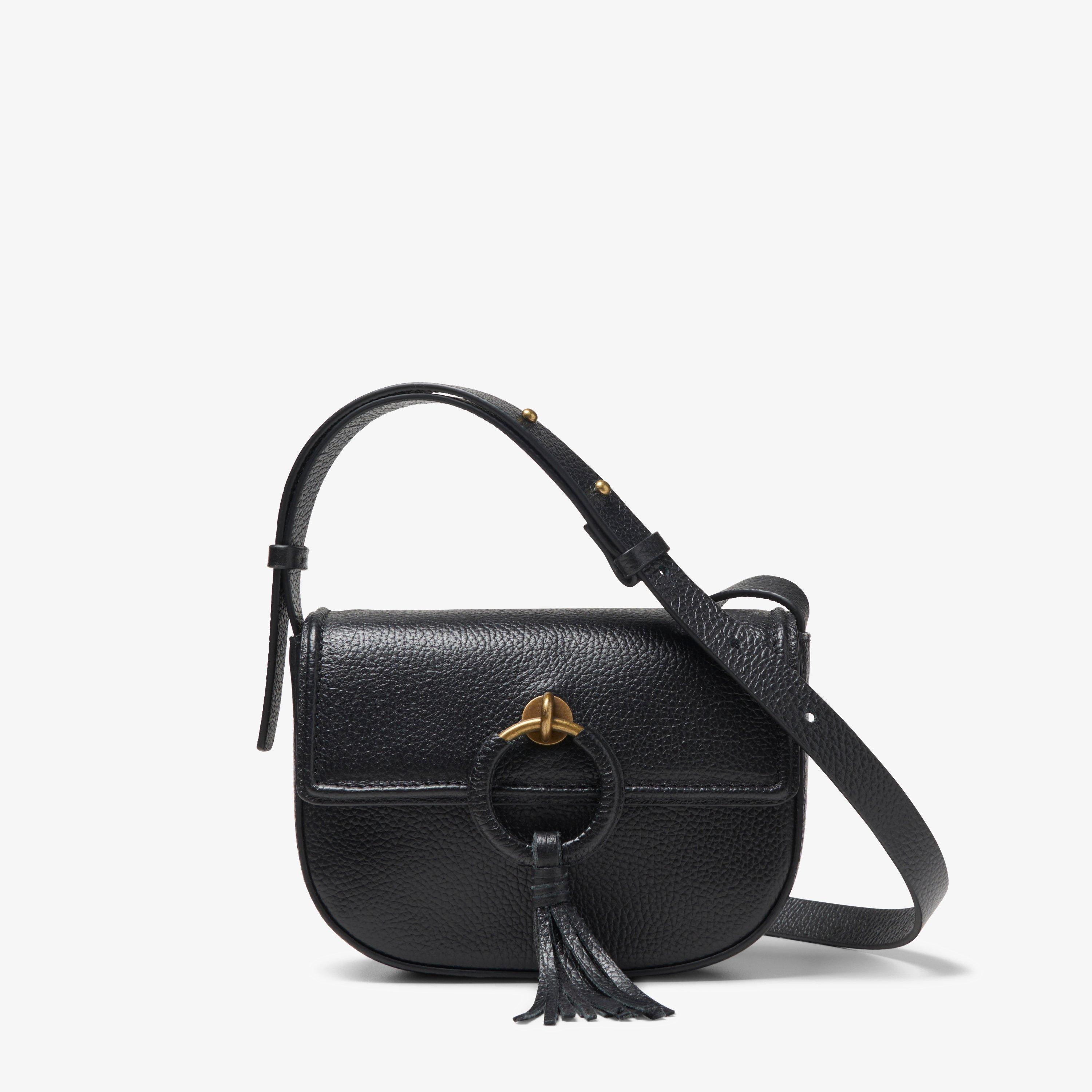 Clarks black top leather handbag