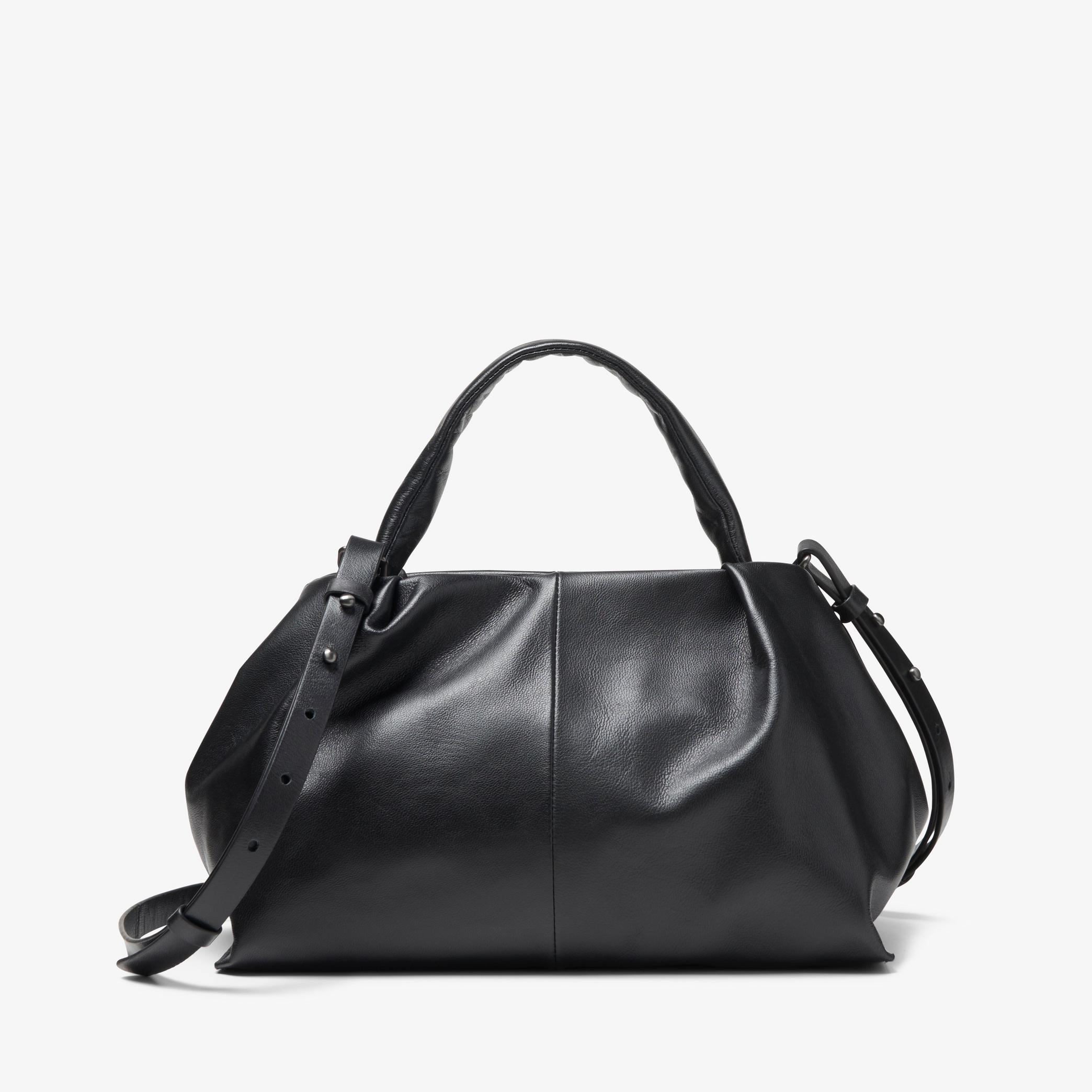 Raelyn Cross Black Leather Across Body Bag, view 1 of 4