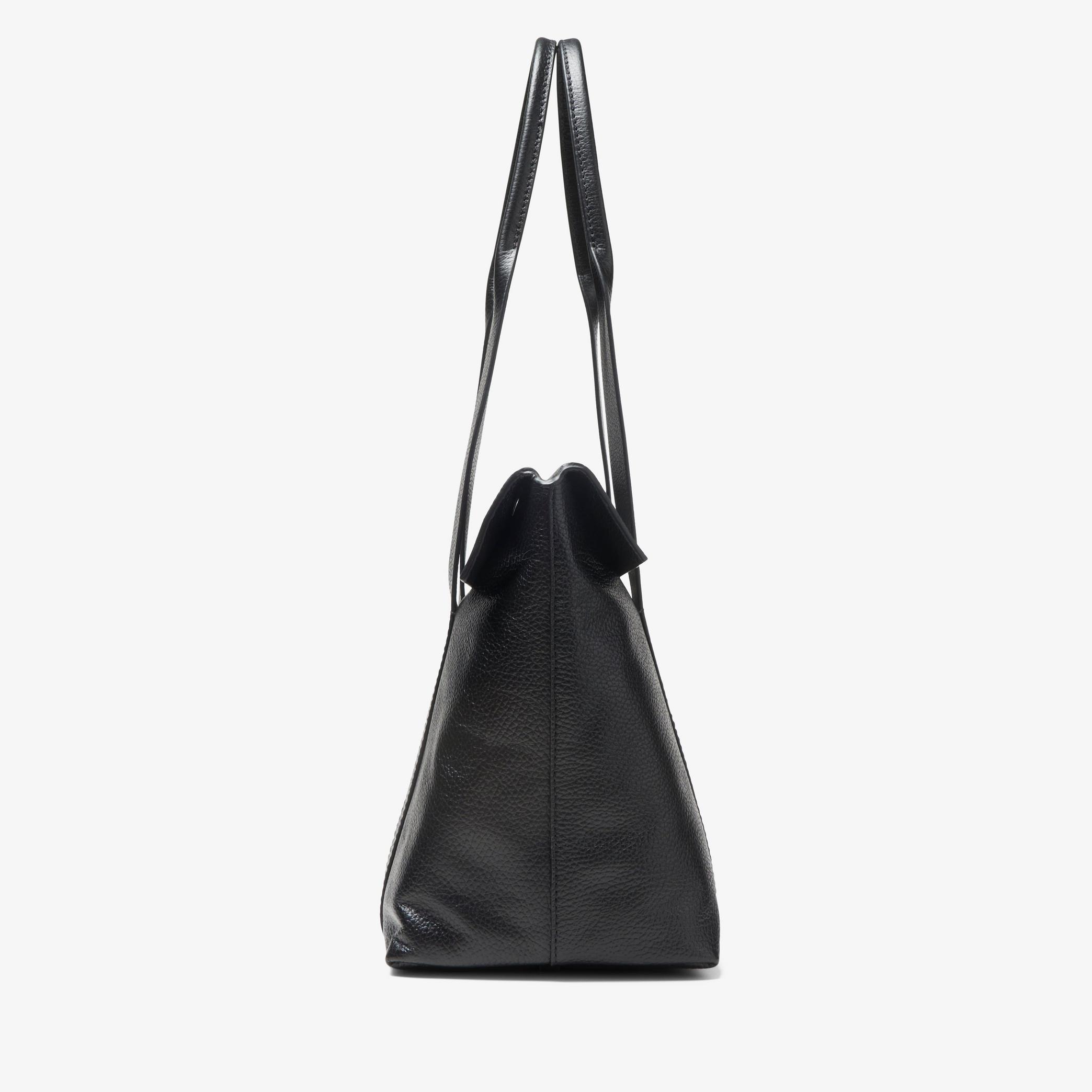 Womens Dress Day Black Leather Shoulder Bag | Clarks UK