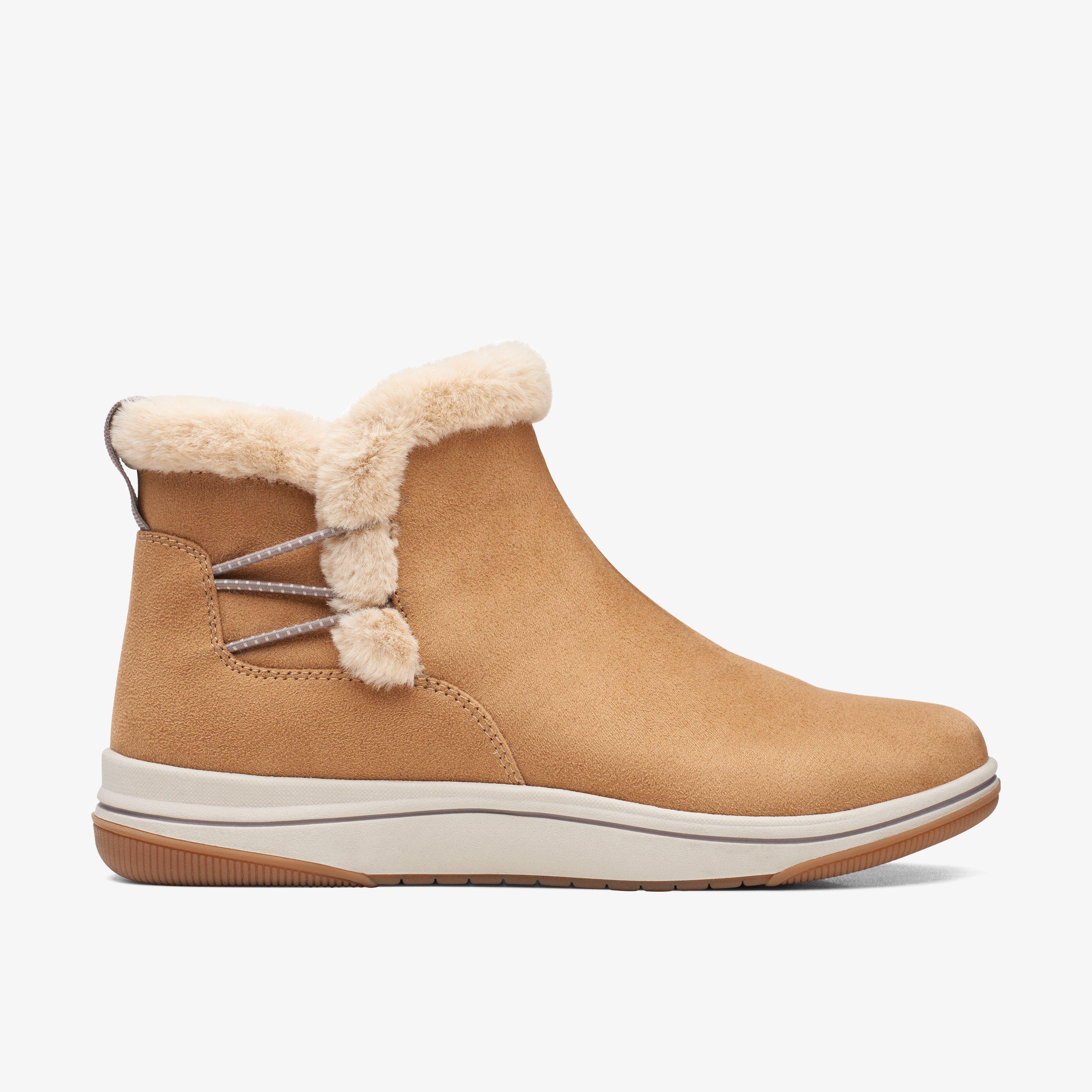Brinkley Fur Tan Ankle Boots, view 1 of 6