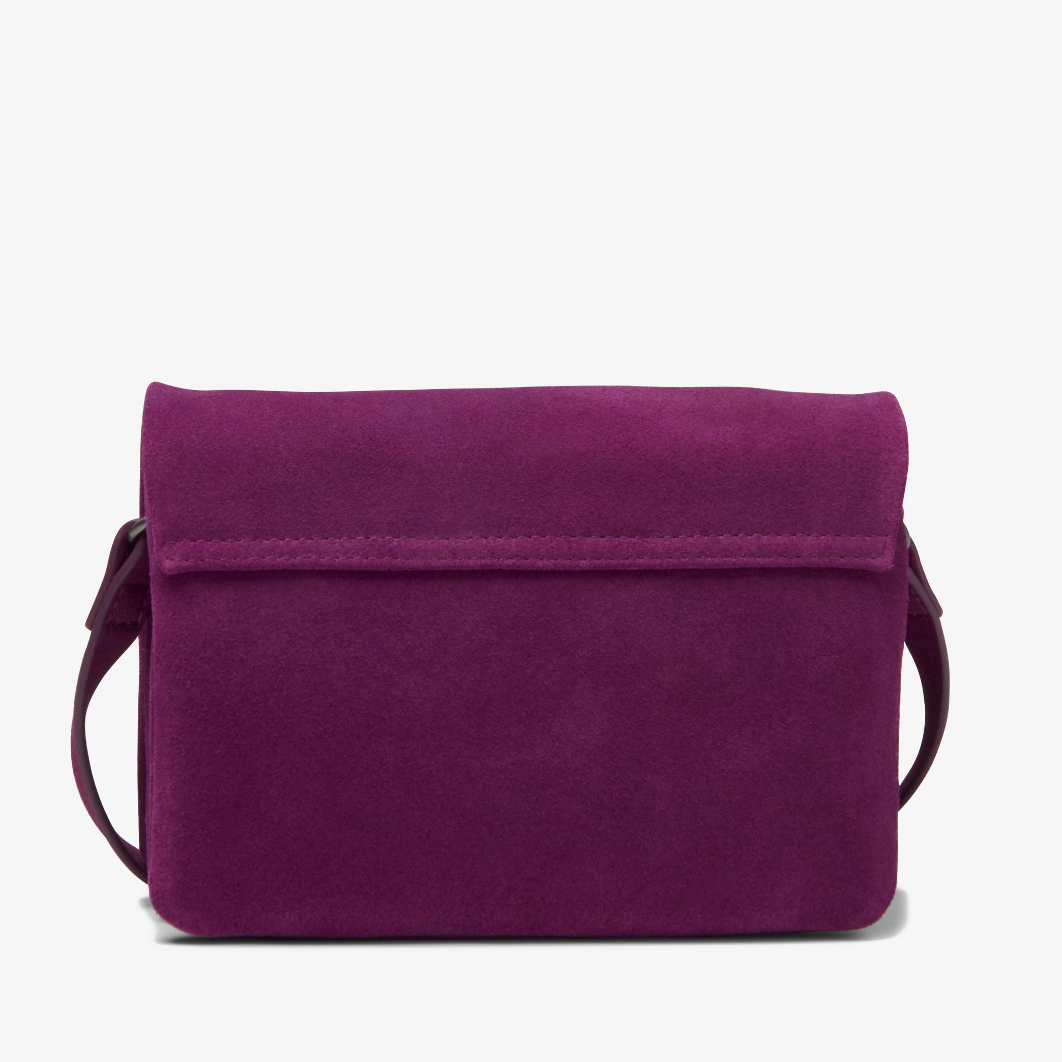 Treen Small Purple Suede Across Body Bag, view 2 of 4