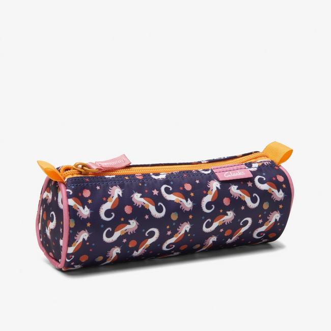 Clarks kids' Hopper anthracite pencil case.
