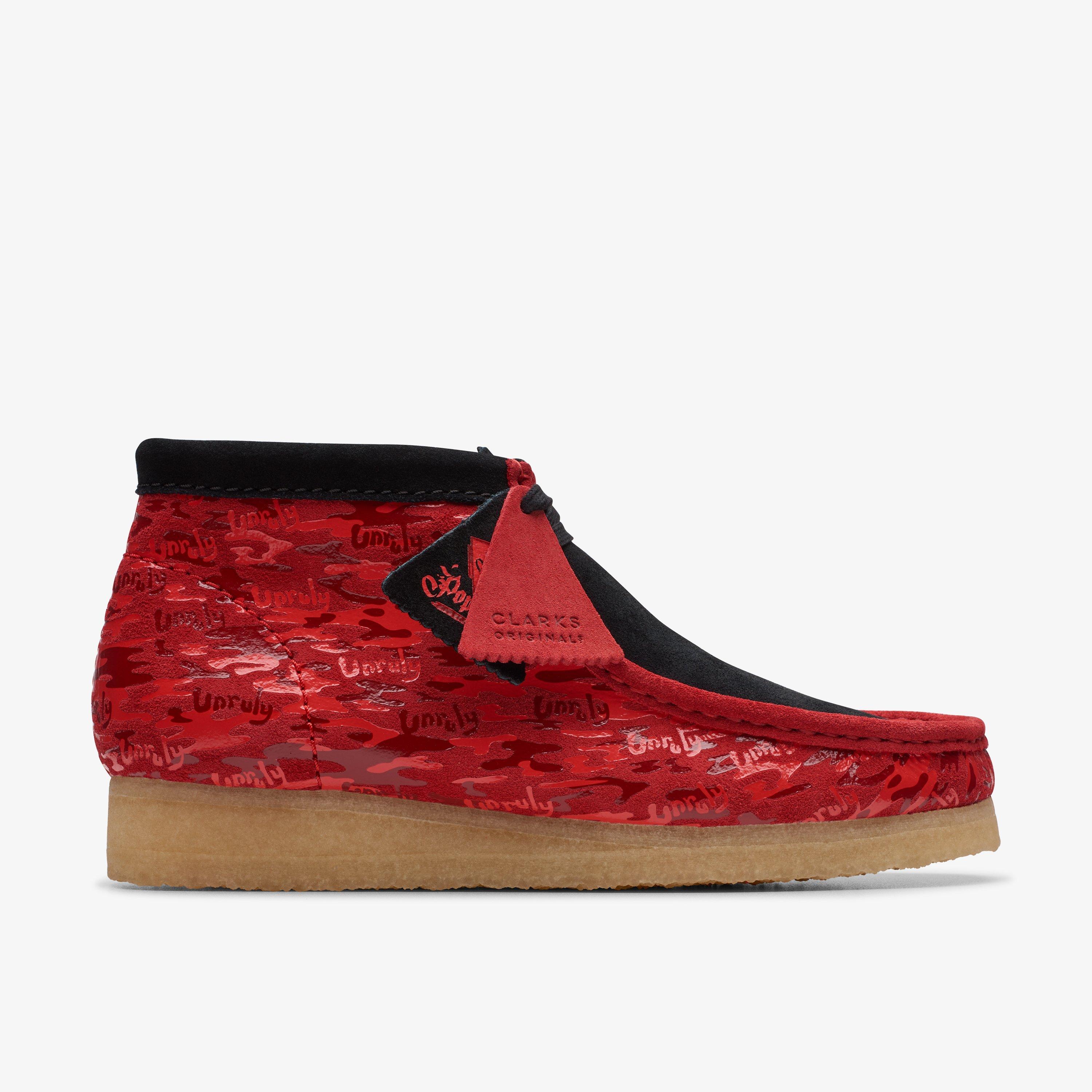 Wallabee Boot Red Camouflage Wallabee Ankle Boots, view 1 of 9