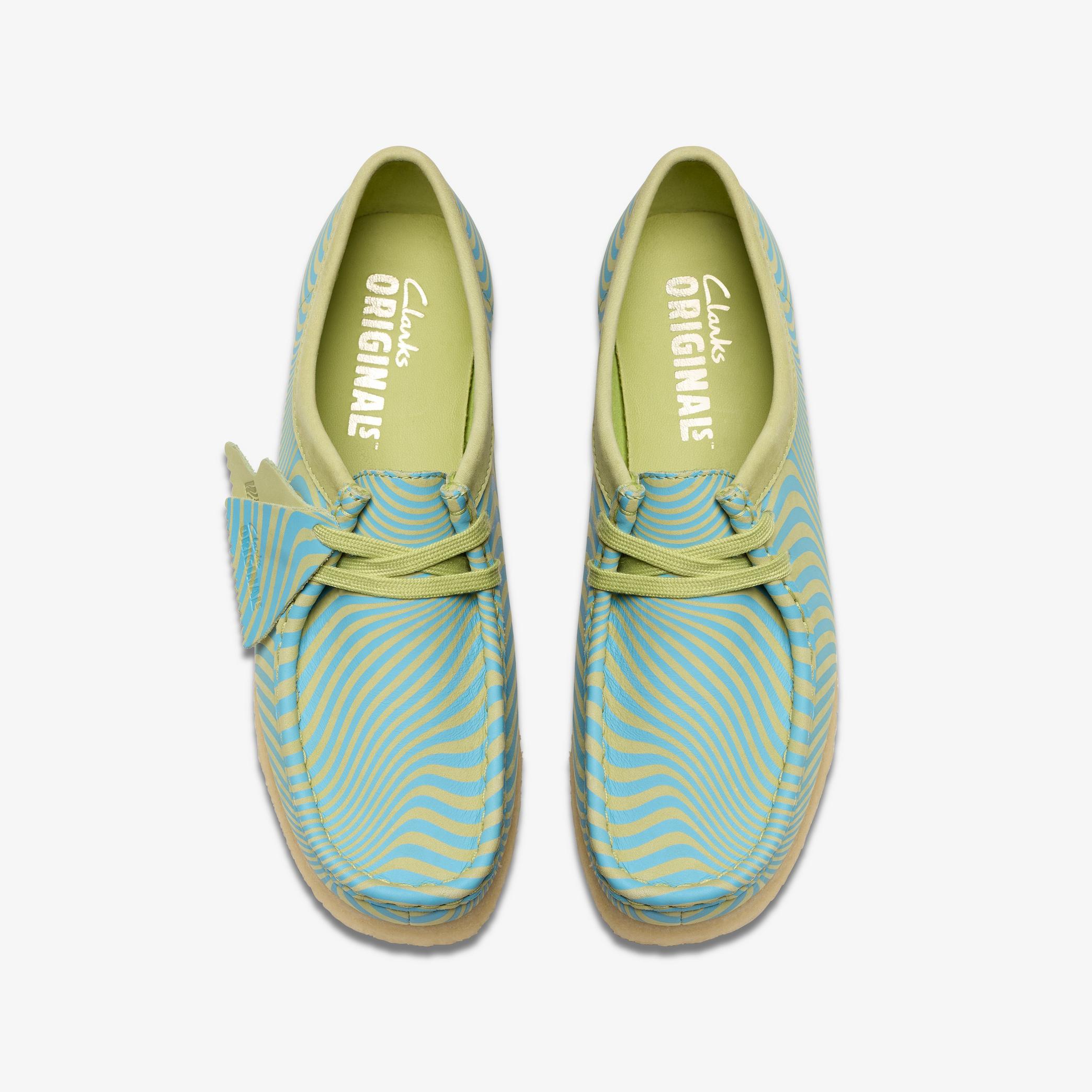 Wallabee Blue/Lime Print Wallabee, view 6 of 7