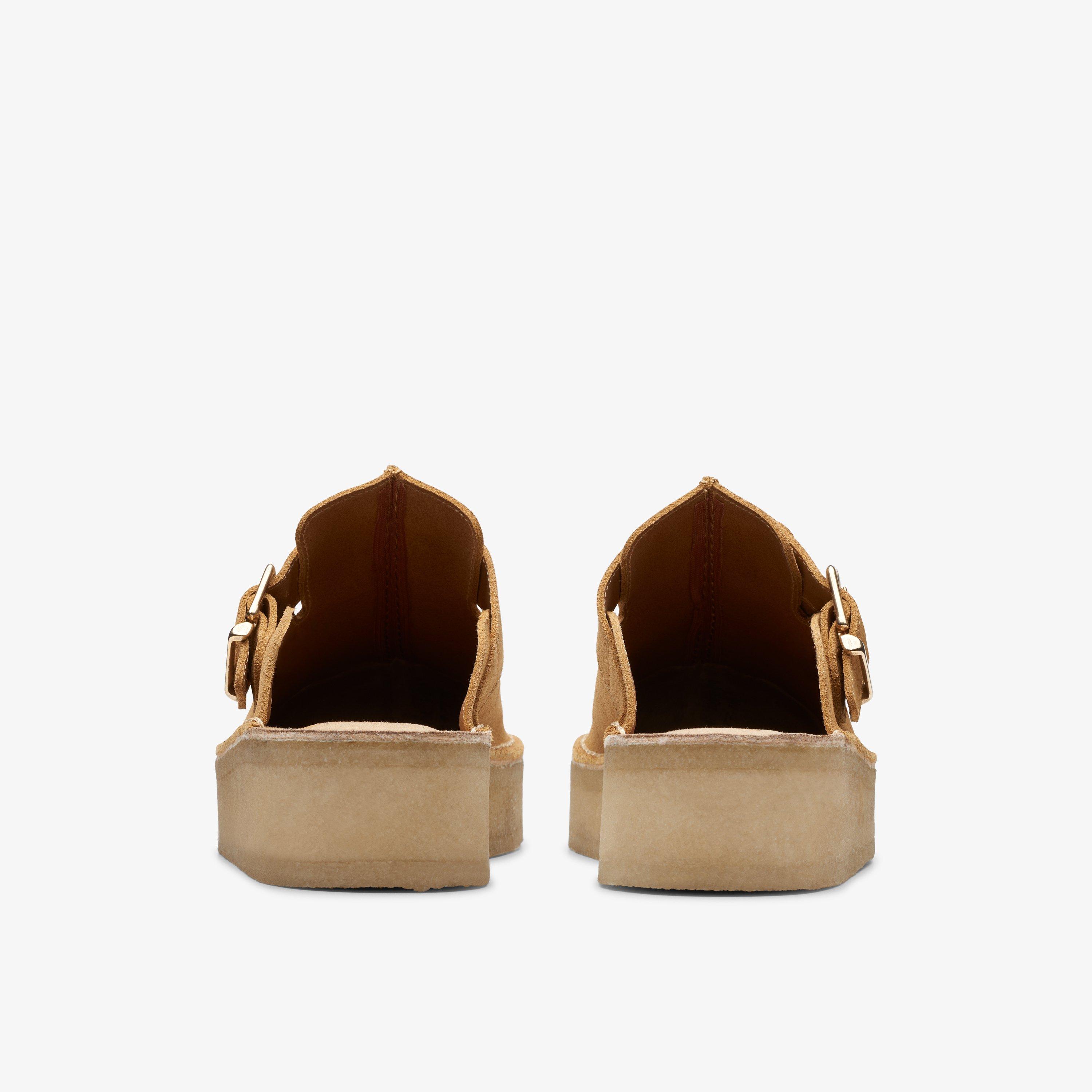 Trek Wedge Mule Mid Tan Suede Mules Slip Ons, view 6 of 8