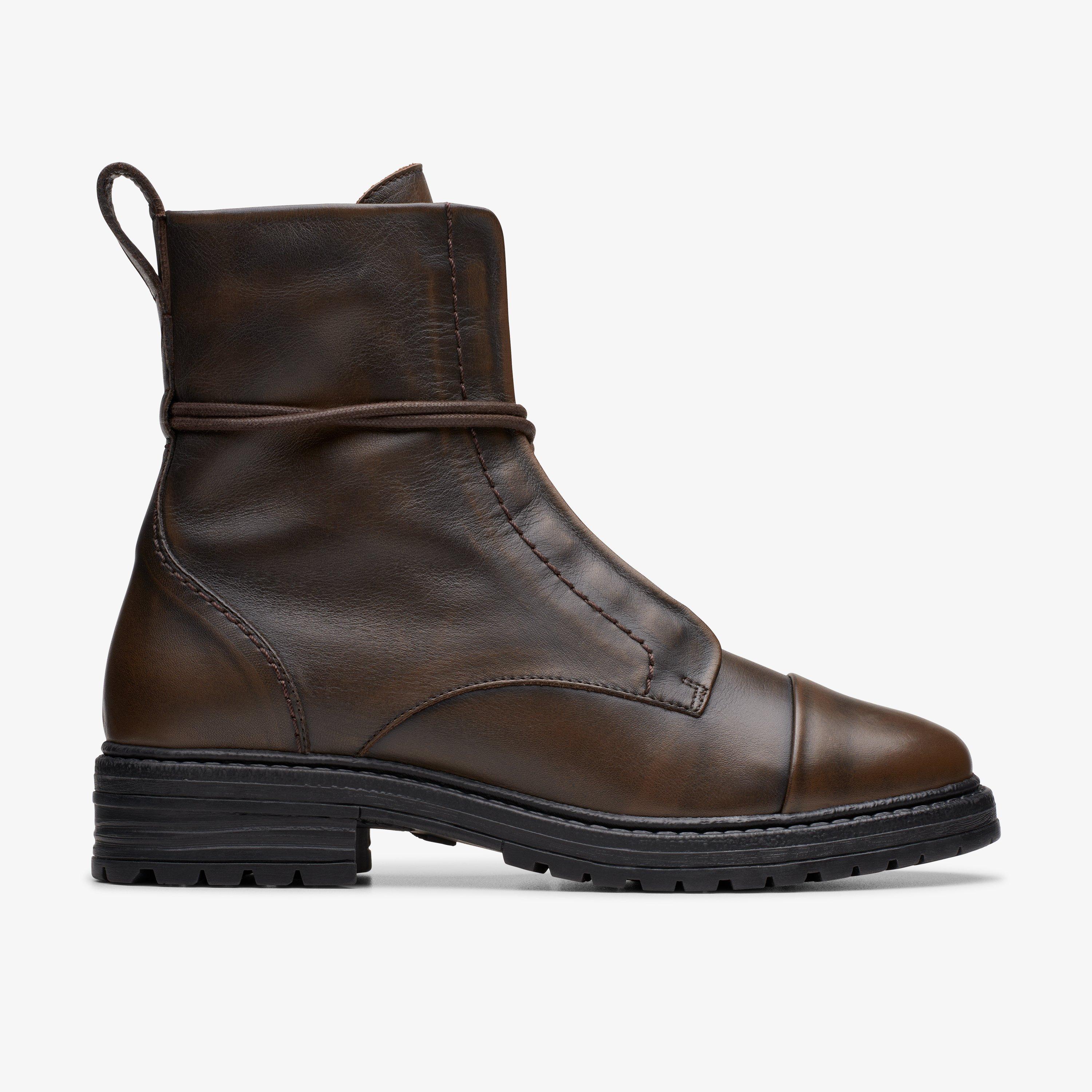 Clarks leather best sale lace up boots