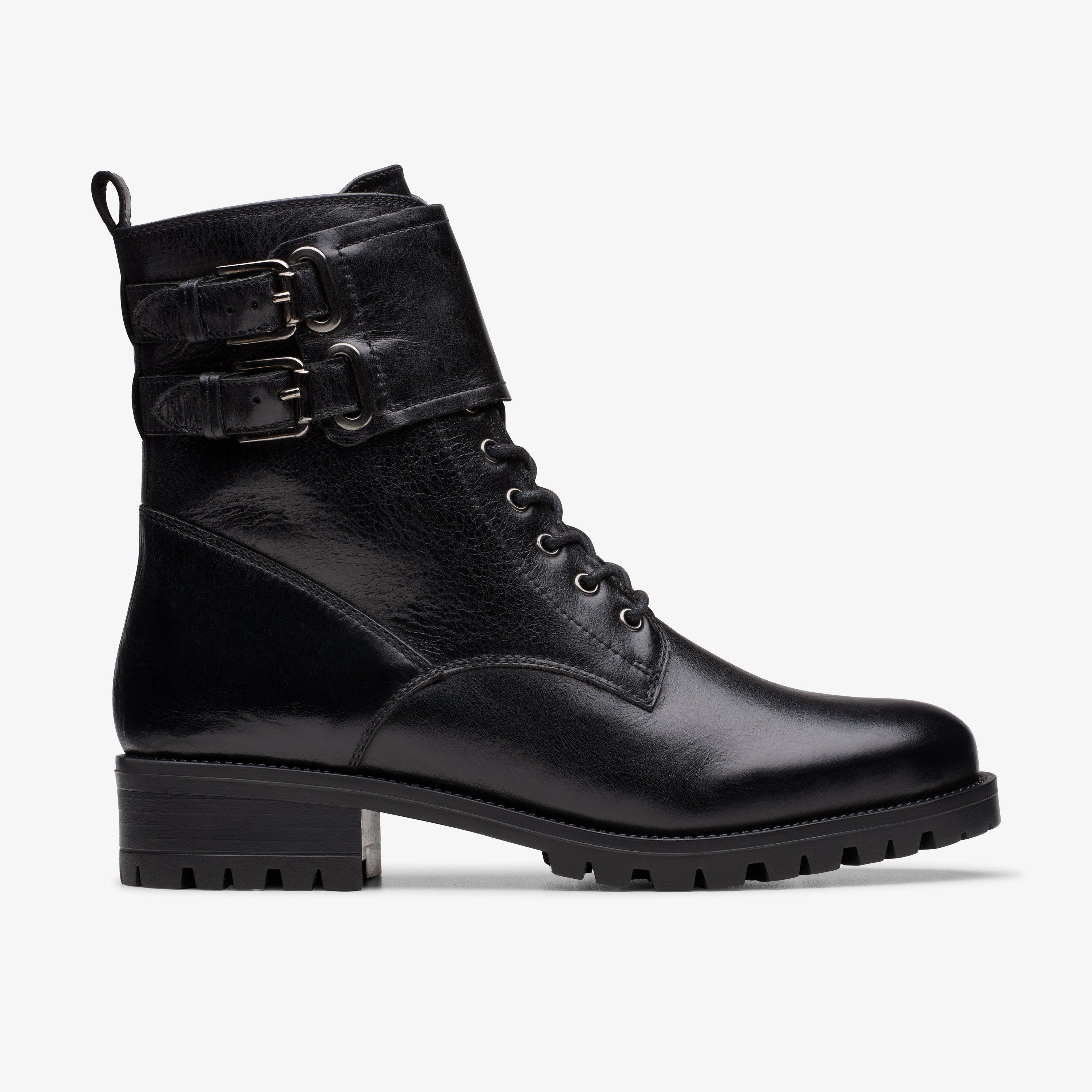 Clarks black ankle deals boots sale