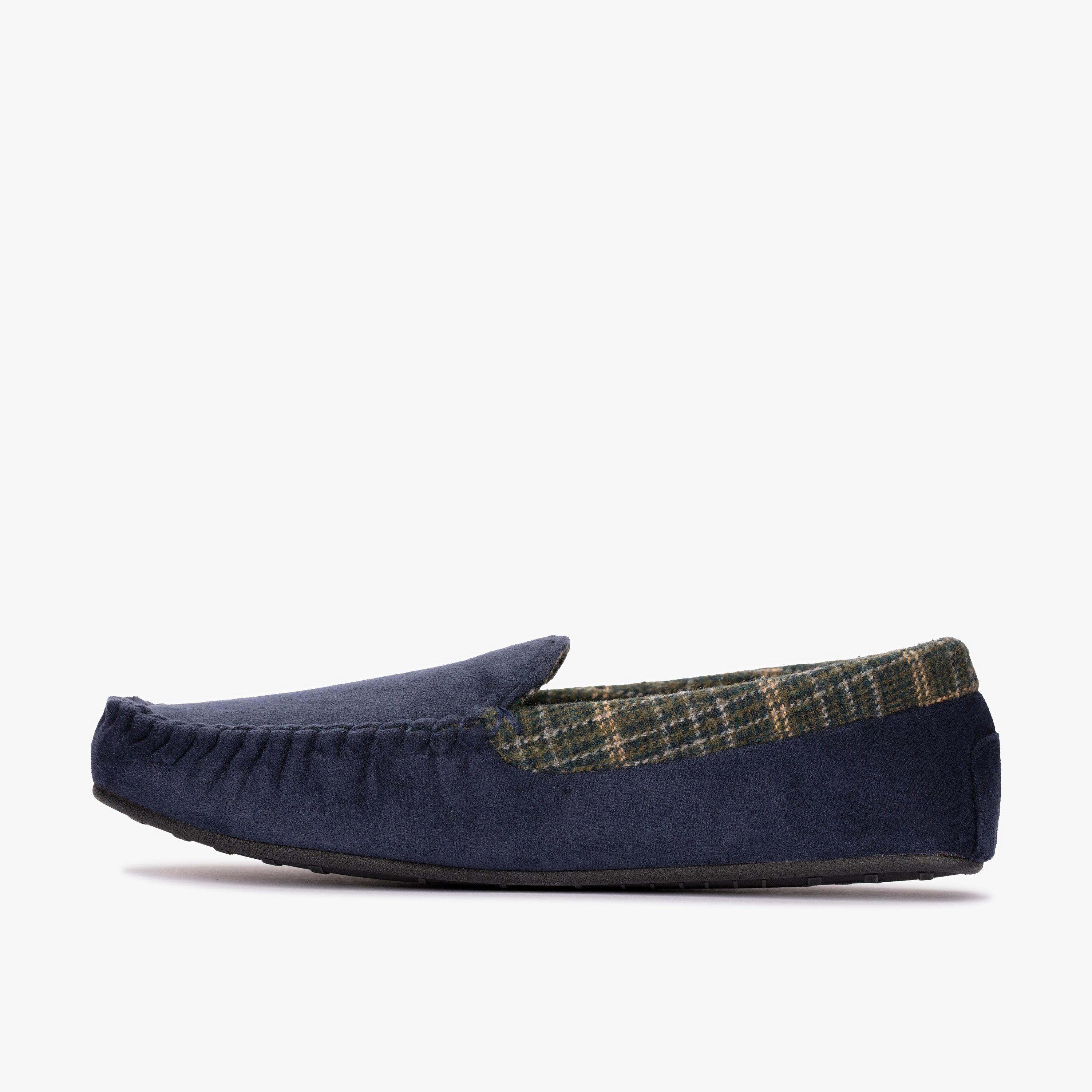 Fireside Mocc Navy Slippers, view 2 of 6