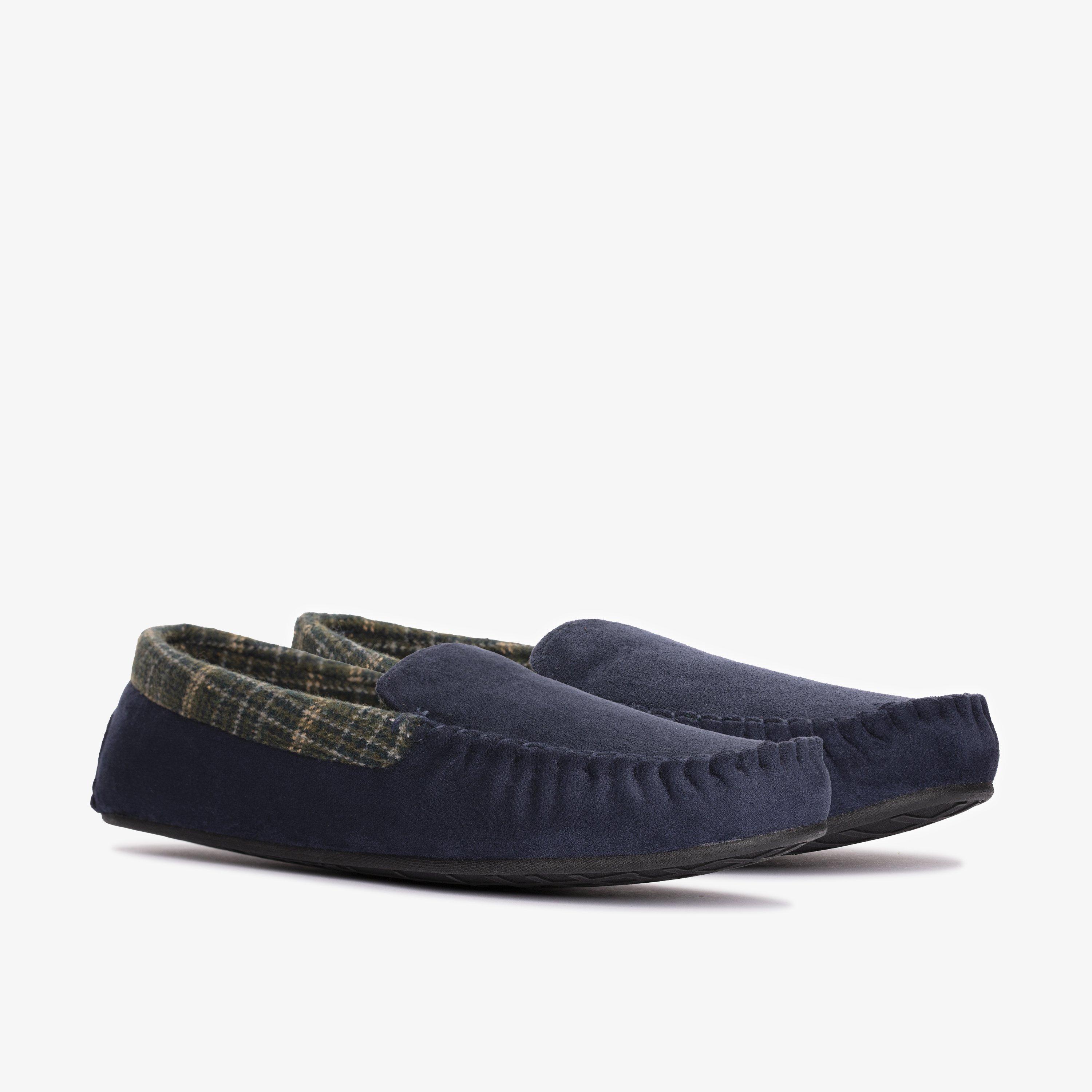 Fireside Mocc Navy Slippers, view 4 of 6