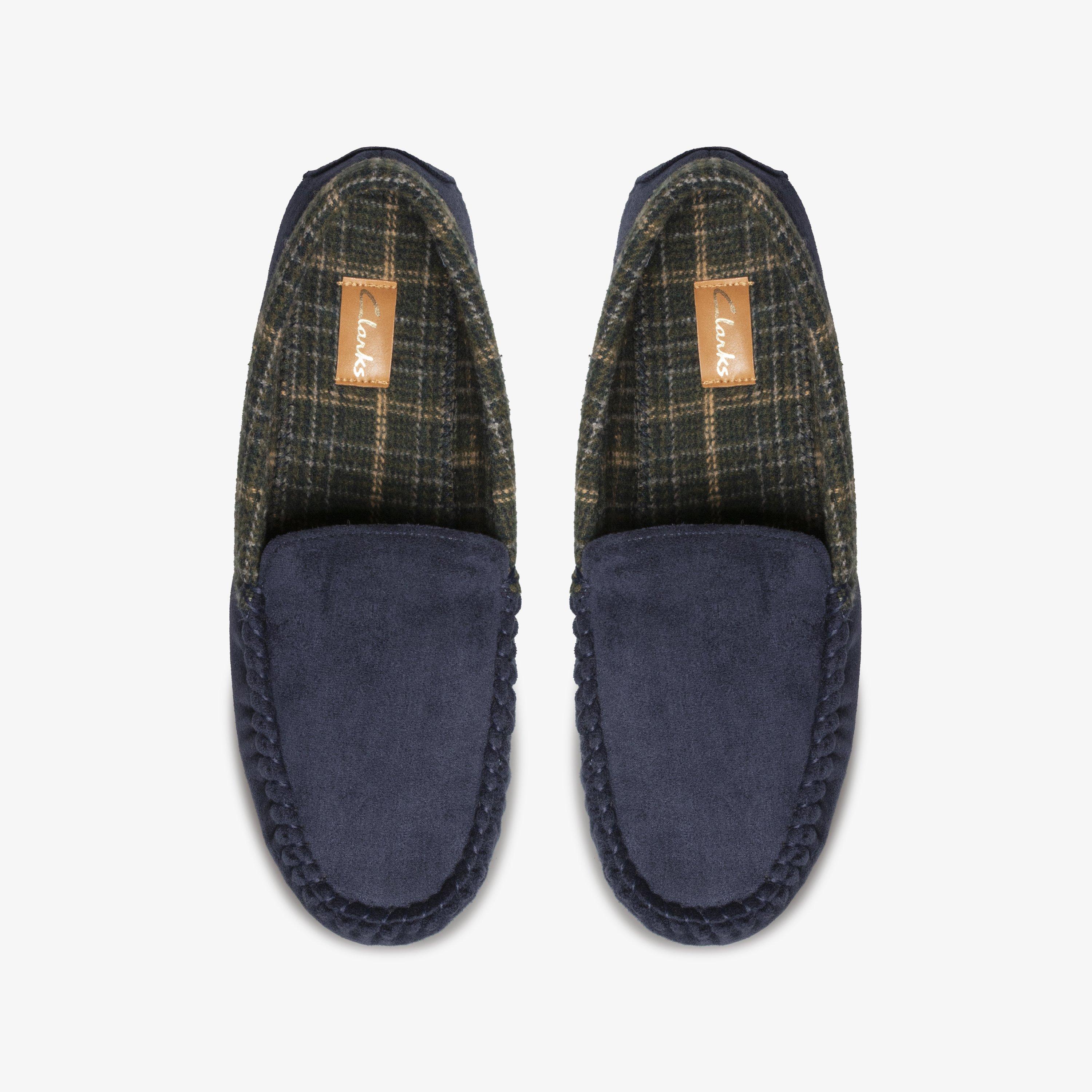 Fireside Mocc Navy Slippers, view 6 of 6