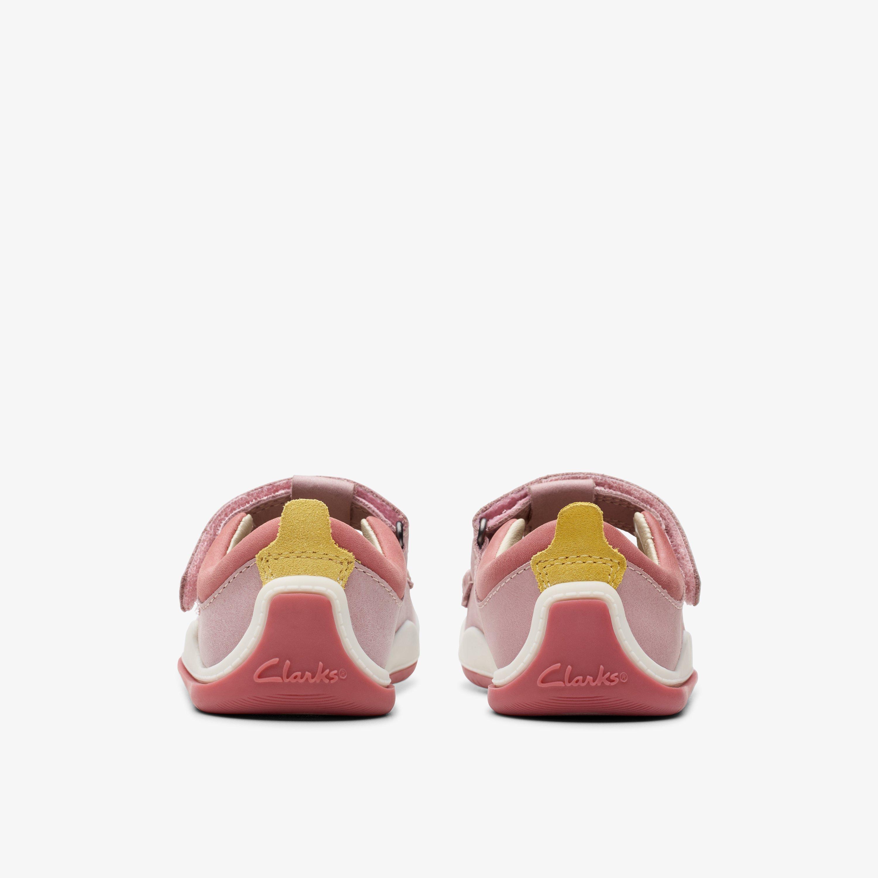 Noodle Shine Toddler Dusty Pink Leather T Bar Shoes, view 5 of 9